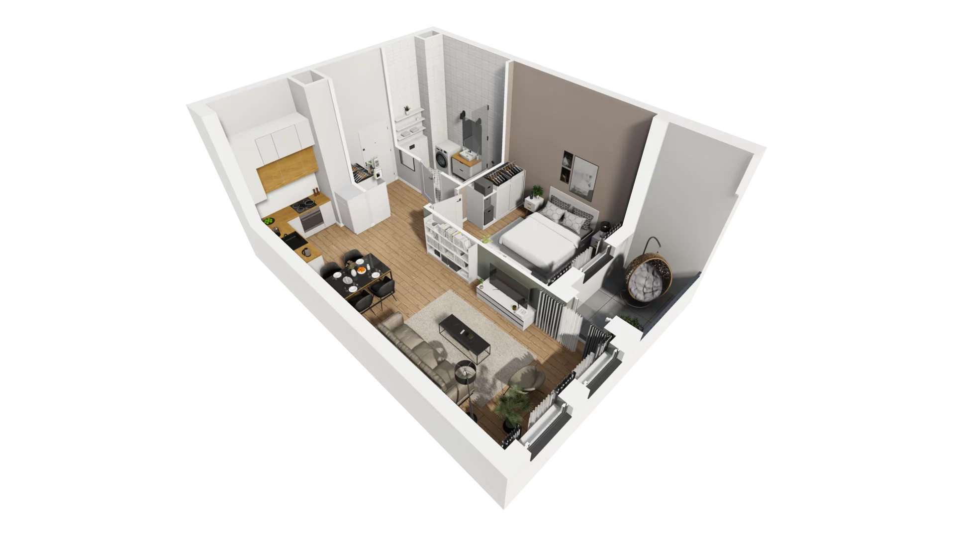 2 pokoje, mieszkanie 47,12 m², parter, oferta nr A/65, Esencja, Gdańsk, Śródmieście, Dolne Miasto, ul. Kamienna Grobla / Jałmużnicza