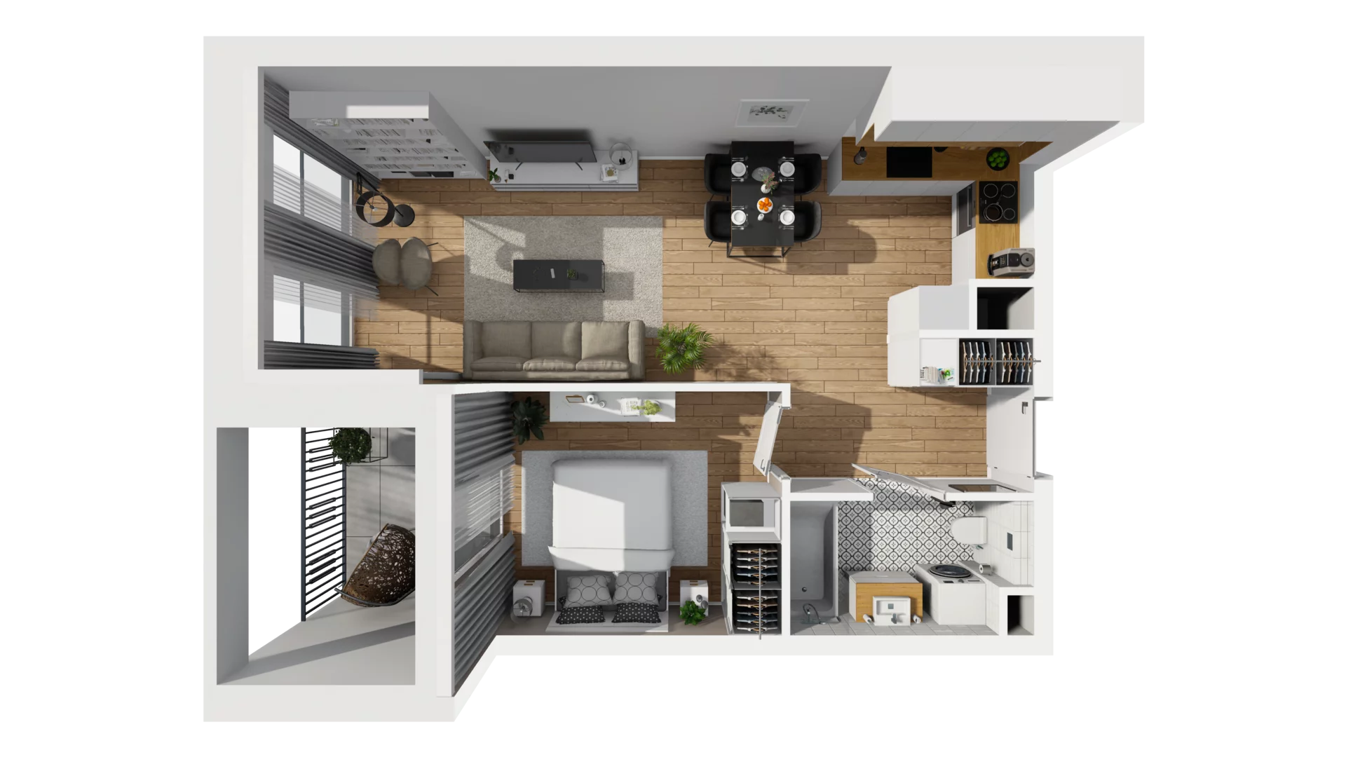 2 pokoje, mieszkanie 47,10 m², piętro 1, oferta nr A/72, Esencja, Gdańsk, Śródmieście, Dolne Miasto, ul. Kamienna Grobla / Jałmużnicza