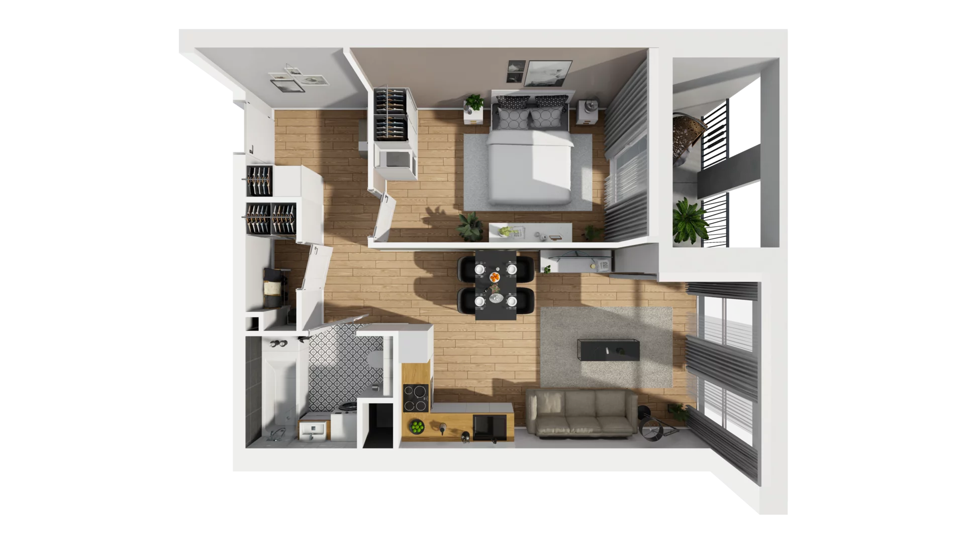 2 pokoje, mieszkanie 49,76 m², piętro 1, oferta nr A/73, Esencja, Gdańsk, Śródmieście, Dolne Miasto, ul. Kamienna Grobla / Jałmużnicza