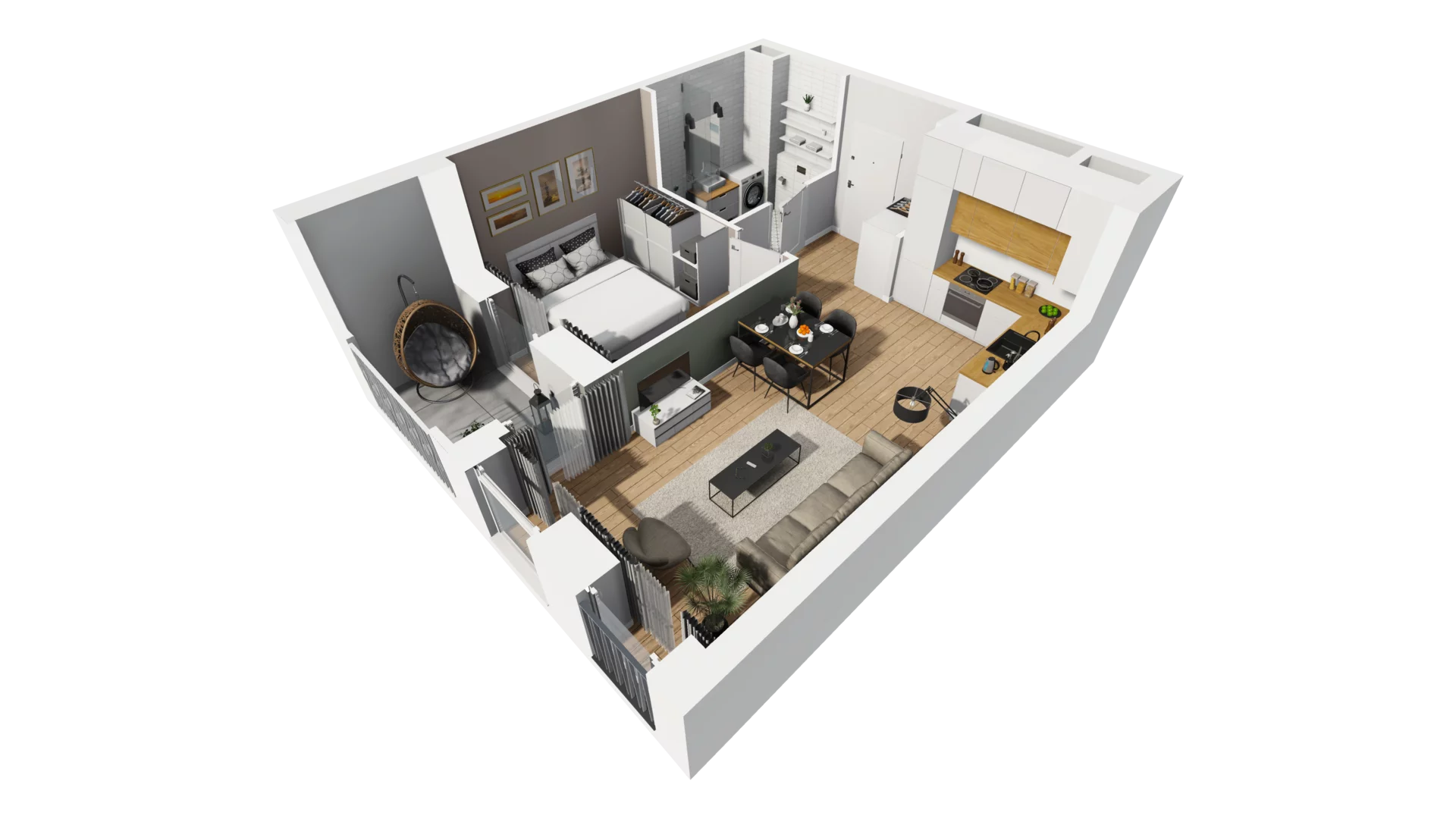 2 pokoje, mieszkanie 41,89 m², piętro 2, oferta nr A/78, Esencja, Gdańsk, Śródmieście, Dolne Miasto, ul. Kamienna Grobla / Jałmużnicza