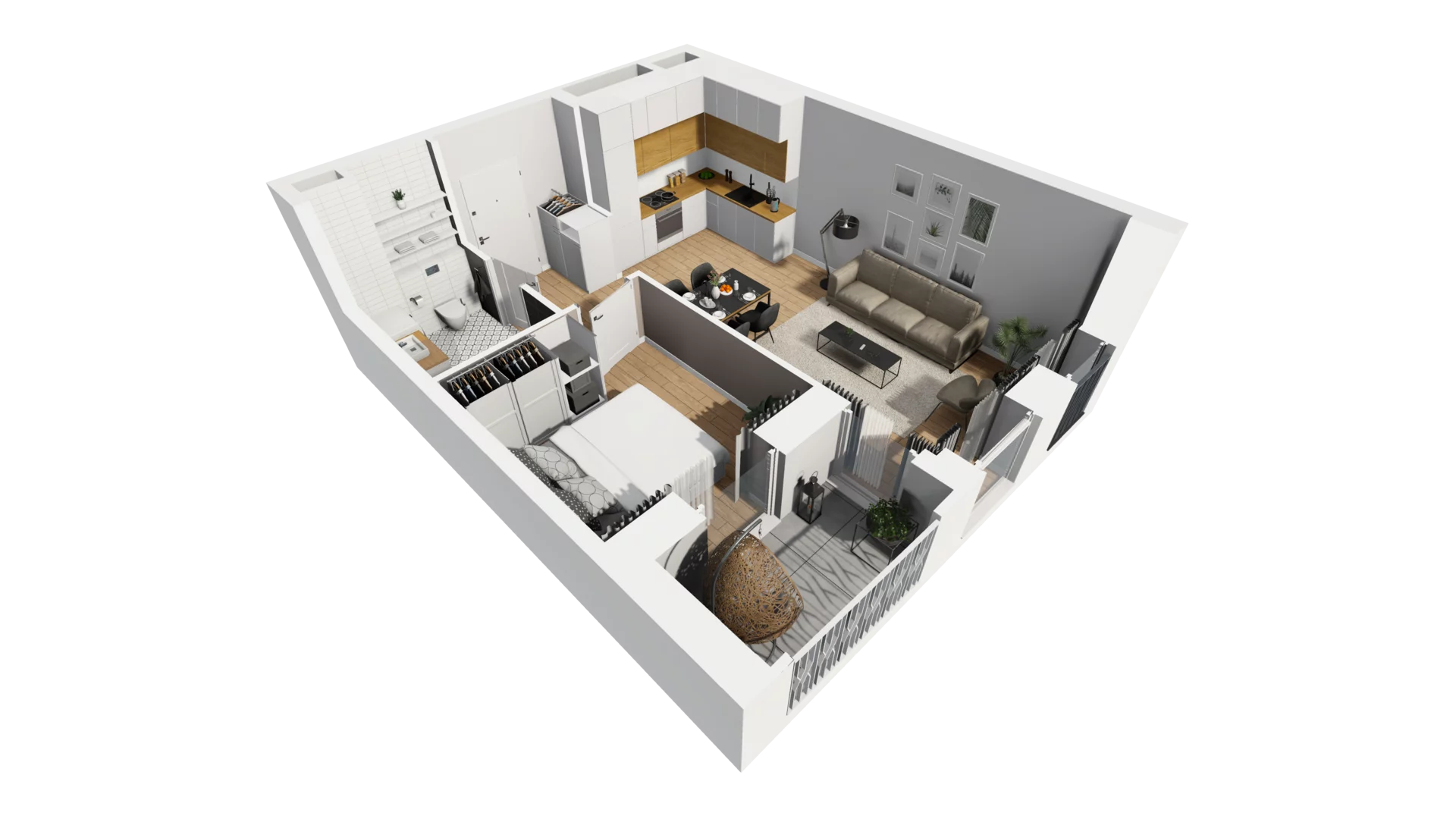 2 pokoje, mieszkanie 41,89 m², piętro 2, oferta nr A/78, Esencja, Gdańsk, Śródmieście, Dolne Miasto, ul. Kamienna Grobla / Jałmużnicza