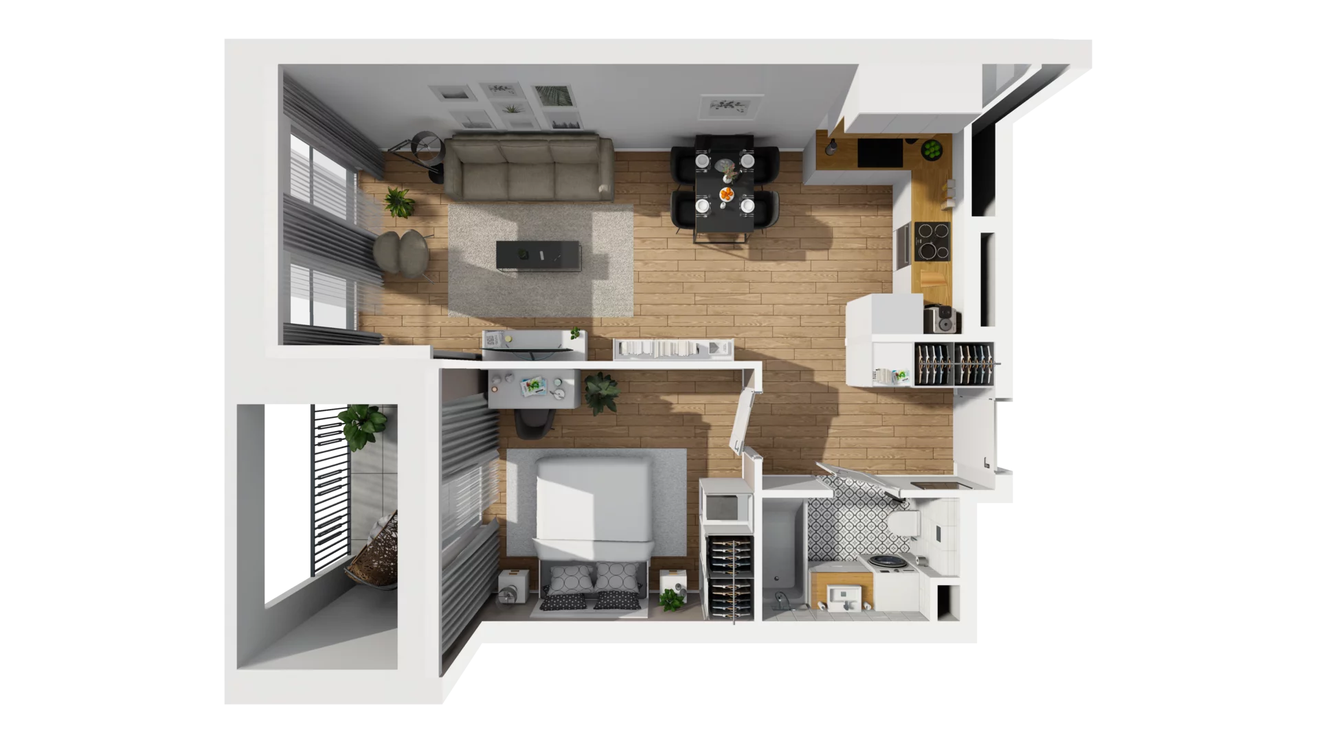 2 pokoje, mieszkanie 48,03 m², piętro 2, oferta nr A/80, Esencja, Gdańsk, Śródmieście, Dolne Miasto, ul. Kamienna Grobla / Jałmużnicza