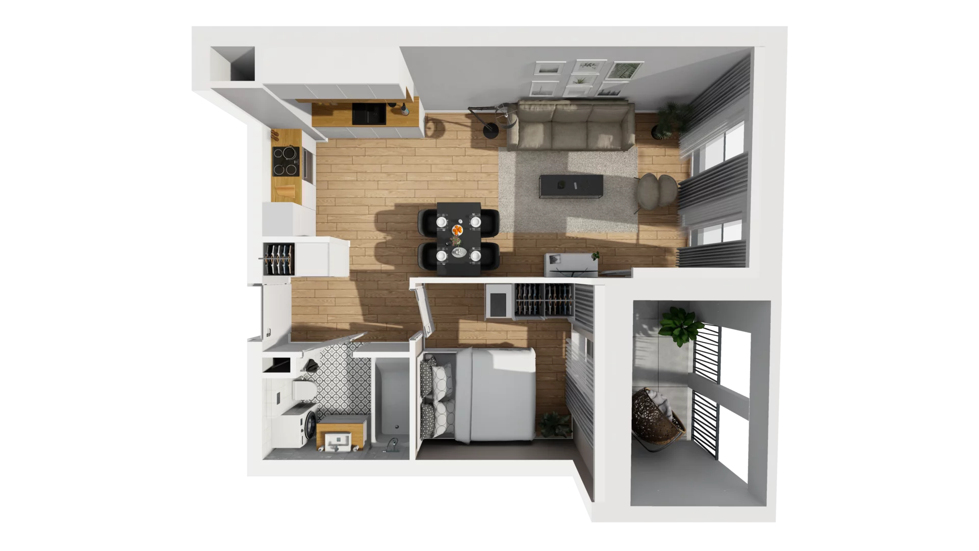 2 pokoje, mieszkanie 41,10 m², piętro 3, oferta nr A/86, Esencja, Gdańsk, Śródmieście, Dolne Miasto, ul. Kamienna Grobla / Jałmużnicza