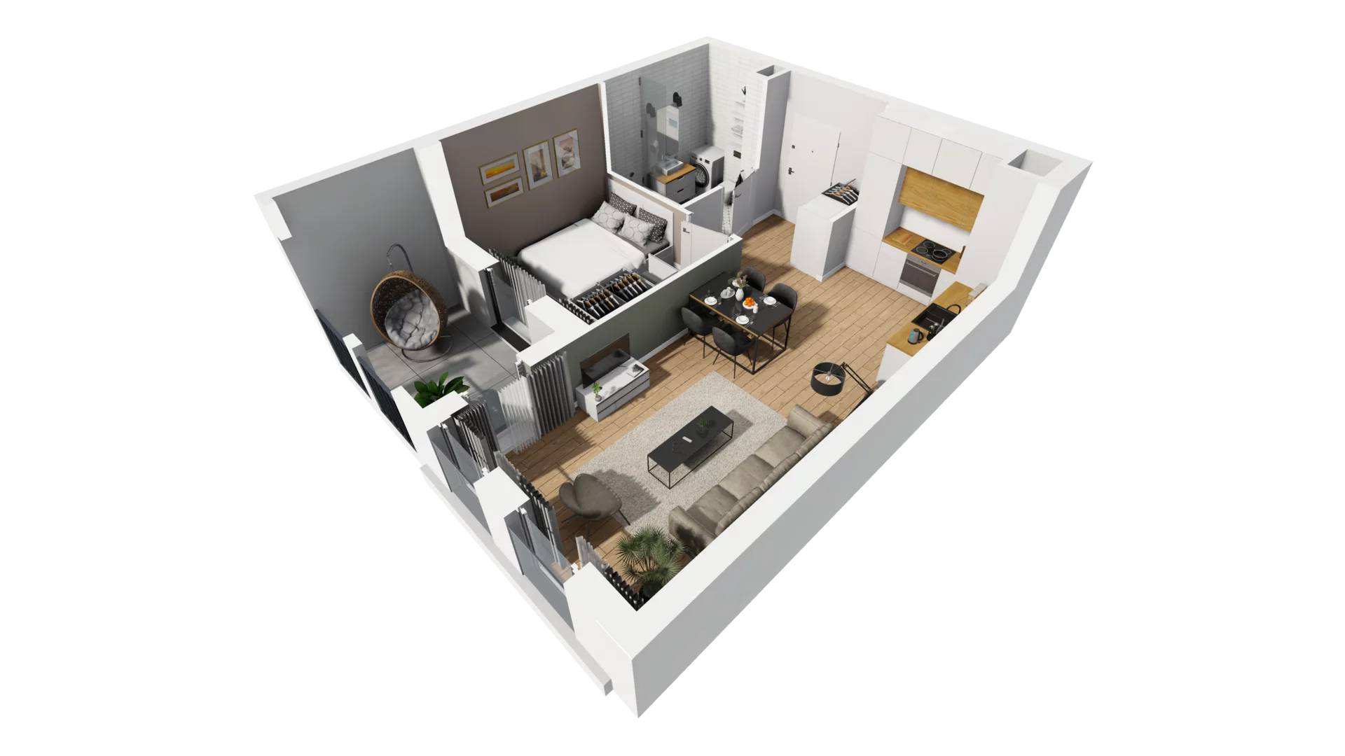 2 pokoje, mieszkanie 41,10 m², piętro 3, oferta nr A/86, Esencja, Gdańsk, Śródmieście, Dolne Miasto, ul. Kamienna Grobla / Jałmużnicza