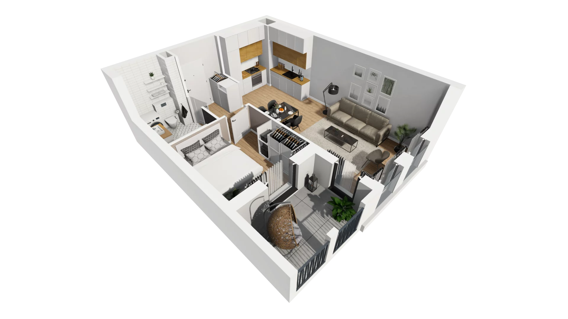 2 pokoje, mieszkanie 41,10 m², piętro 3, oferta nr A/86, Esencja, Gdańsk, Śródmieście, Dolne Miasto, ul. Kamienna Grobla / Jałmużnicza