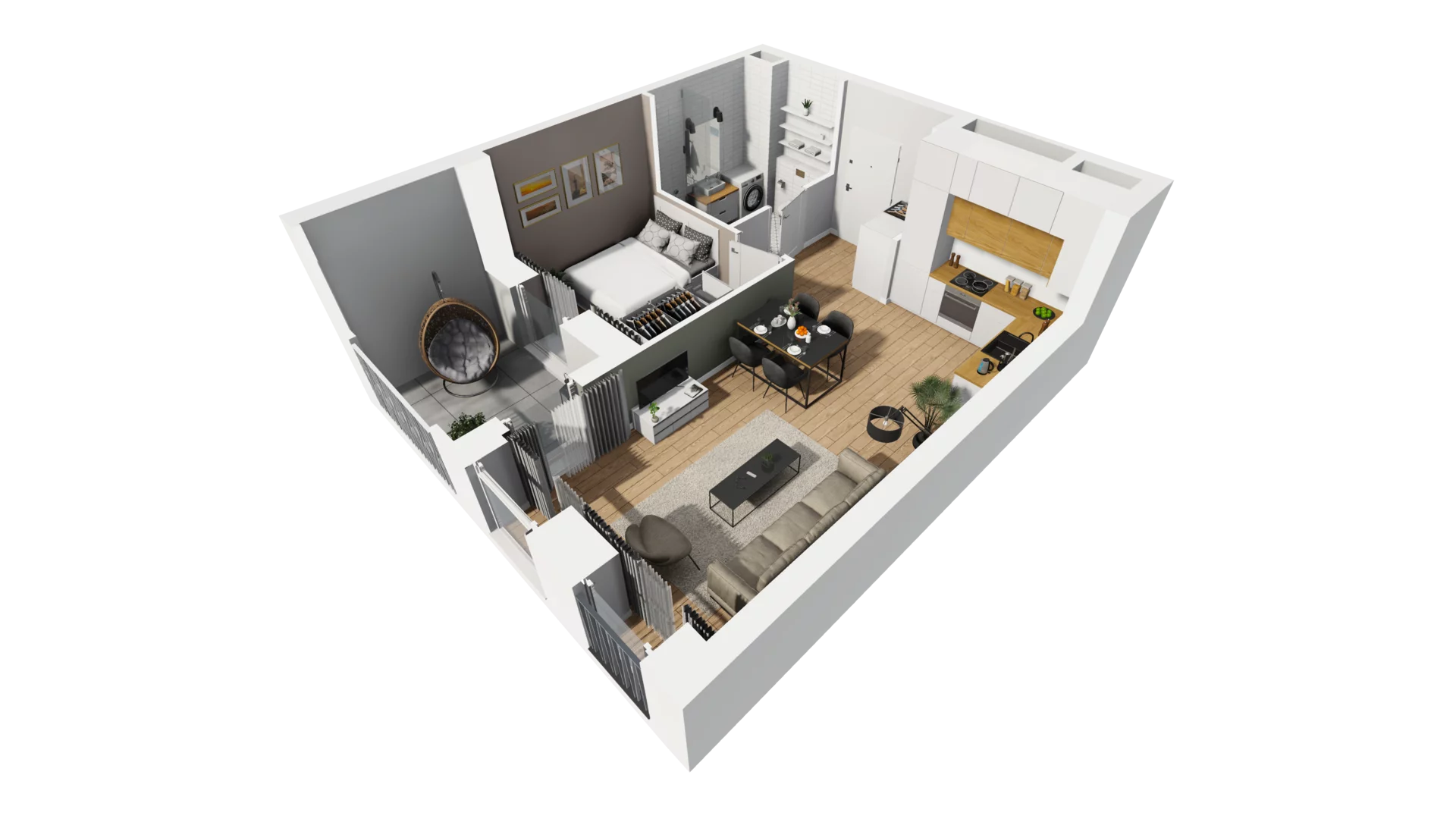 2 pokoje, mieszkanie 40,34 m², piętro 3, oferta nr A/87, Esencja, Gdańsk, Śródmieście, Dolne Miasto, ul. Kamienna Grobla / Jałmużnicza