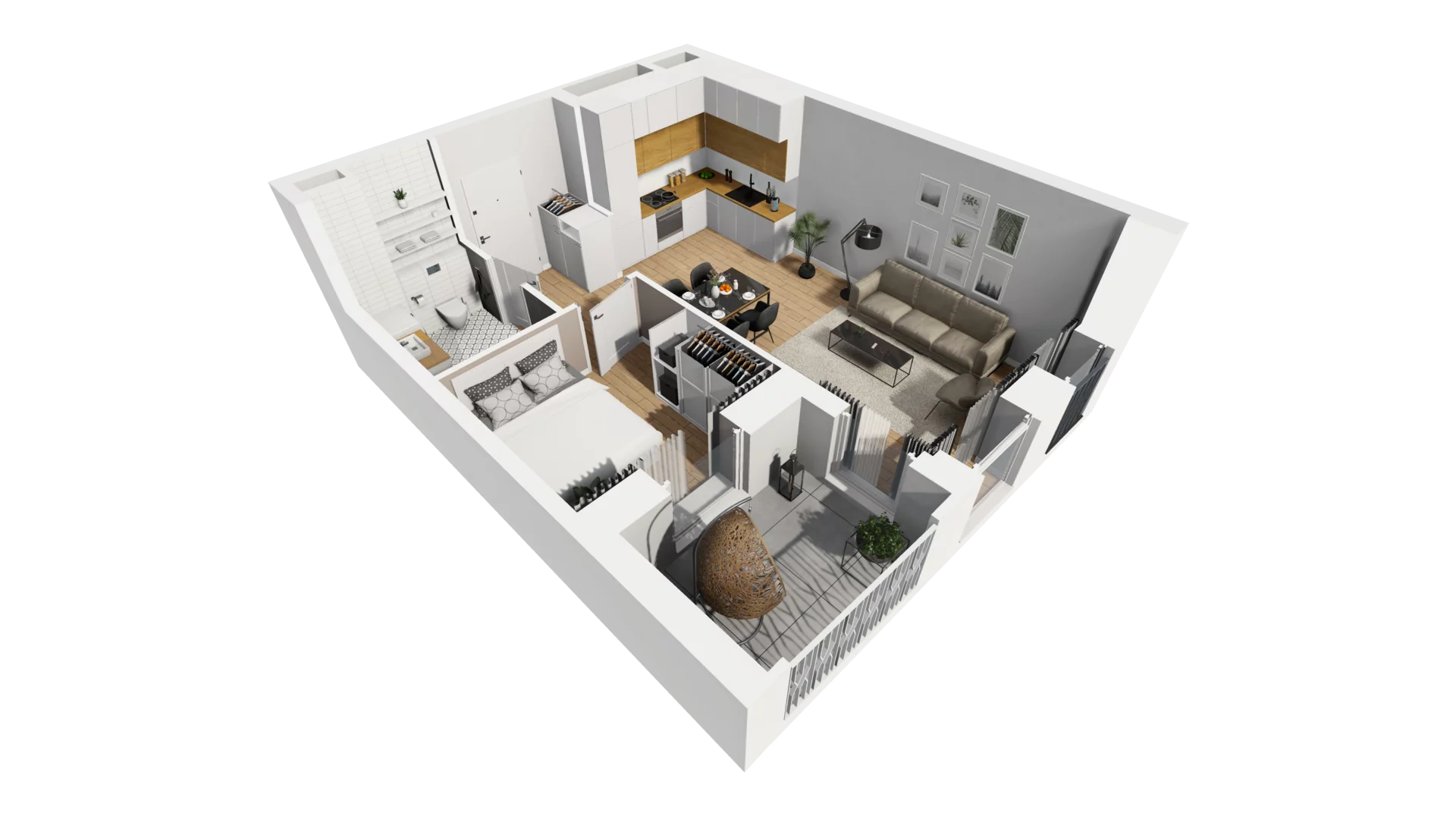 2 pokoje, mieszkanie 40,34 m², piętro 3, oferta nr A/87, Esencja, Gdańsk, Śródmieście, Dolne Miasto, ul. Kamienna Grobla / Jałmużnicza
