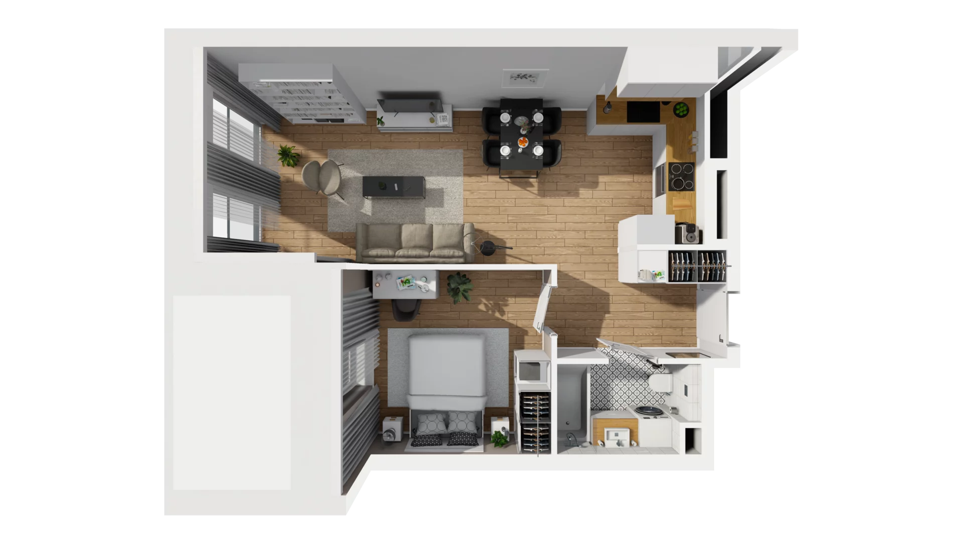 2 pokoje, mieszkanie 46,81 m², piętro 3, oferta nr A/89, Esencja, Gdańsk, Śródmieście, Dolne Miasto, ul. Kamienna Grobla / Jałmużnicza