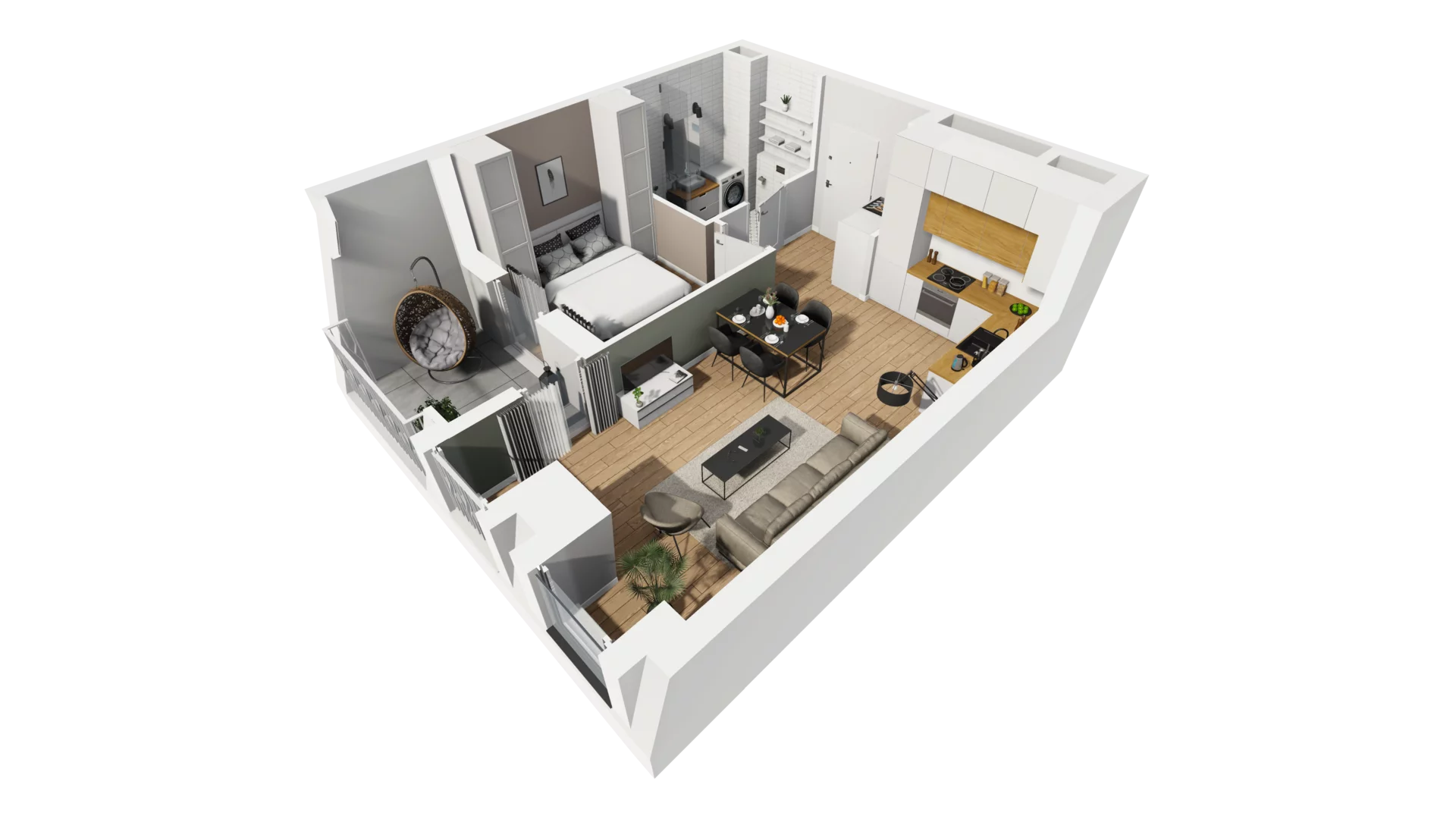 2 pokoje, mieszkanie 39,72 m², piętro 4, oferta nr A/96, Esencja, Gdańsk, Śródmieście, Dolne Miasto, ul. Kamienna Grobla / Jałmużnicza