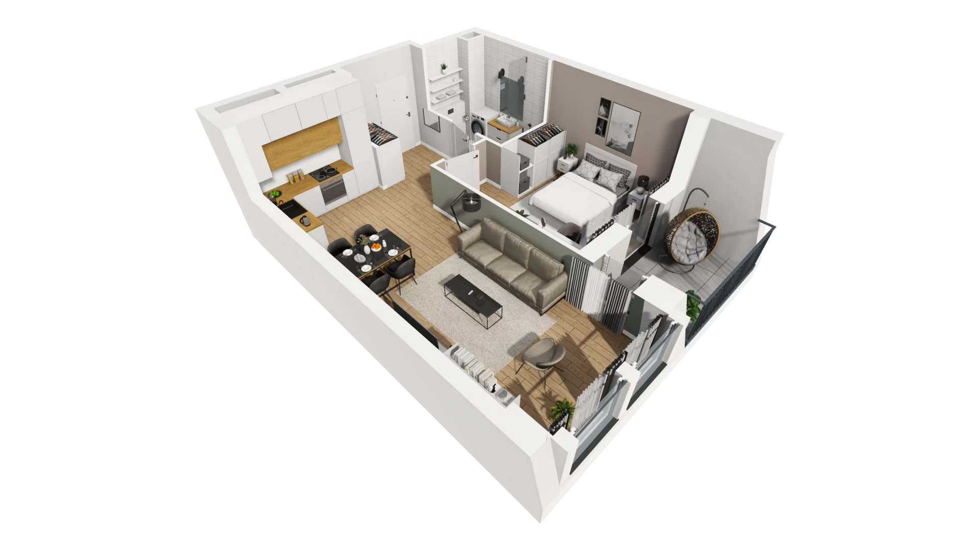 2 pokoje, mieszkanie 46,64 m², piętro 4, oferta nr A/98, Esencja, Gdańsk, Śródmieście, Dolne Miasto, ul. Kamienna Grobla / Jałmużnicza