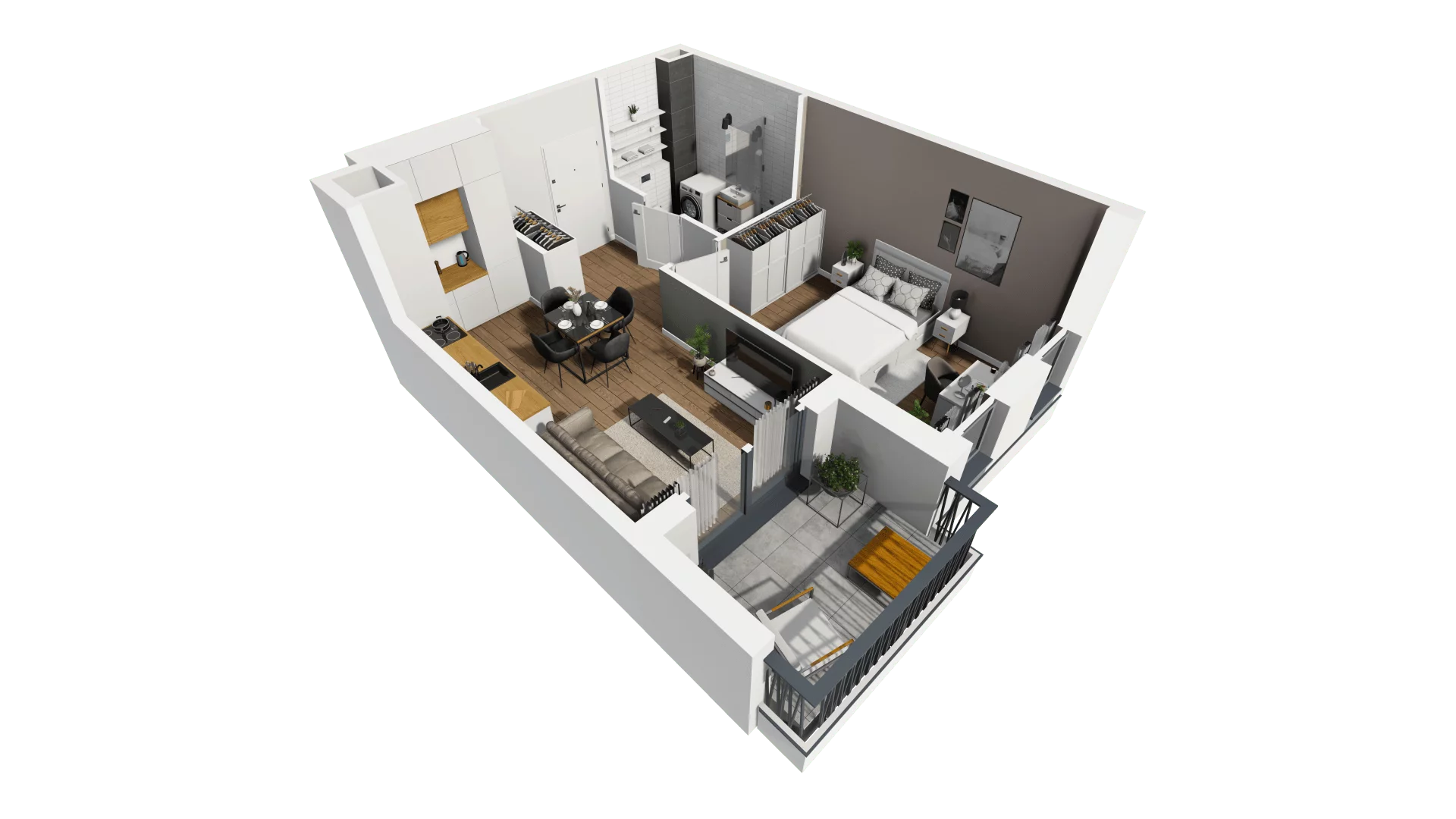 Mieszkanie 37,30 m², piętro 3, oferta nr B/36, Wzgórze Hoplity etap II, Gdańsk, Ujeścisko-Łostowice, Ujeścisko, ul. Kartuska