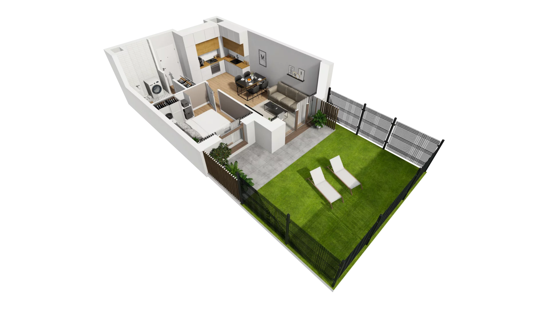 2 pokoje, mieszkanie 36,75 m², parter, oferta nr E/6, Osiedle Synteza bud. E, F, Gdańsk, Piecki-Migowo, Morena, ul. Lema