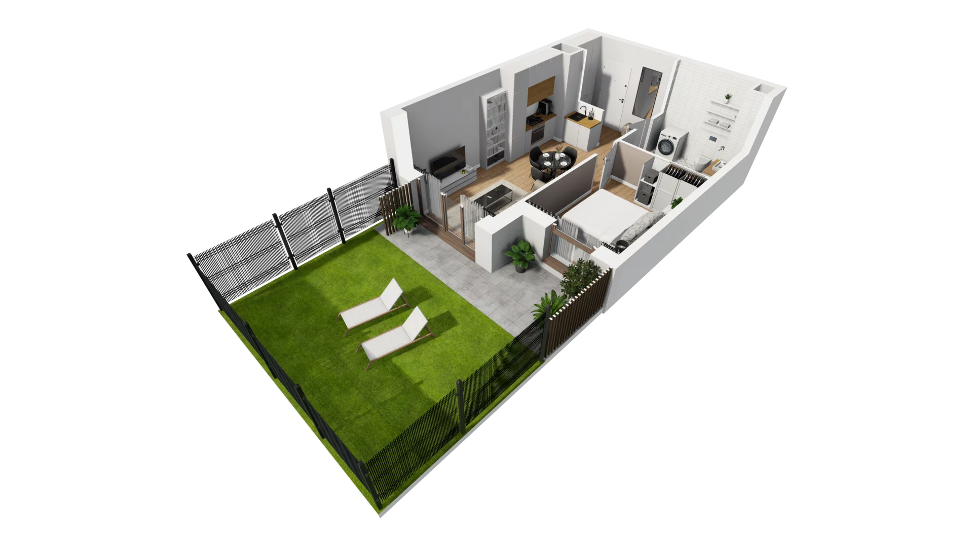 2 pokoje, mieszkanie 37,04 m², parter, oferta nr E/7, Osiedle Synteza bud. E, F, Gdańsk, Piecki-Migowo, Morena, ul. Lema