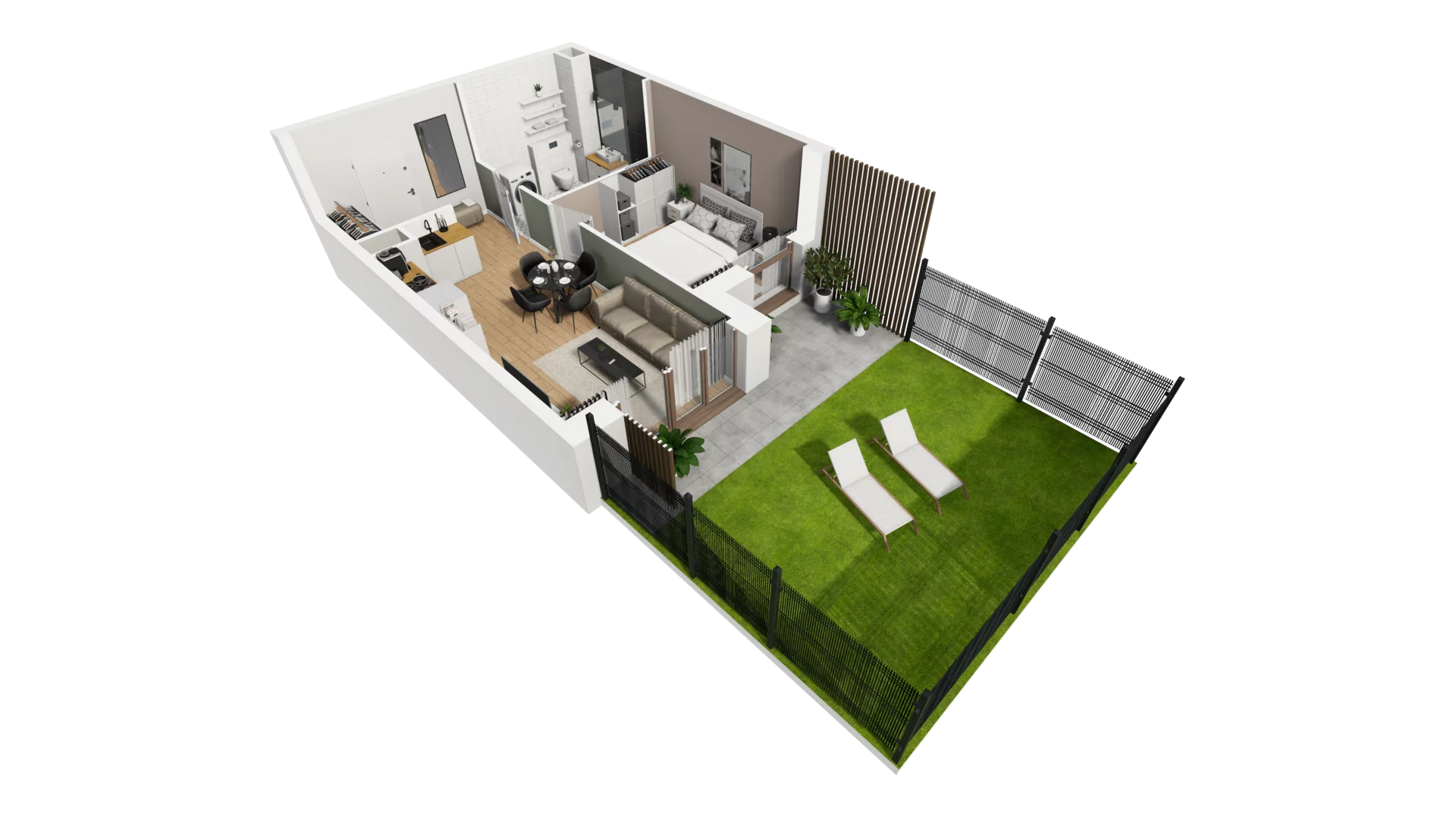 2 pokoje, mieszkanie 37,04 m², parter, oferta nr E/7, Osiedle Synteza bud. E, F, Gdańsk, Piecki-Migowo, Morena, ul. Lema