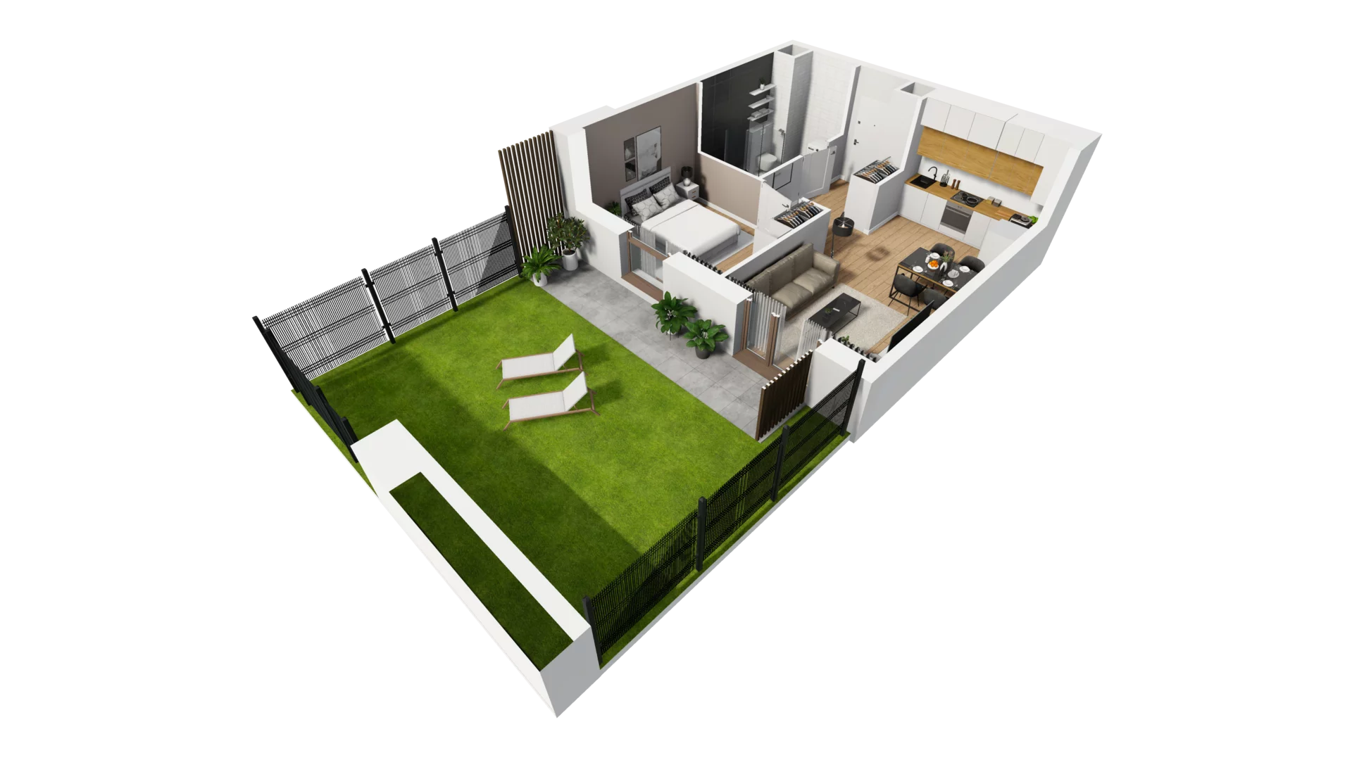 2 pokoje, mieszkanie 40,70 m², parter, oferta nr E/9, Osiedle Synteza bud. E, F, Gdańsk, Piecki-Migowo, Morena, ul. Lema