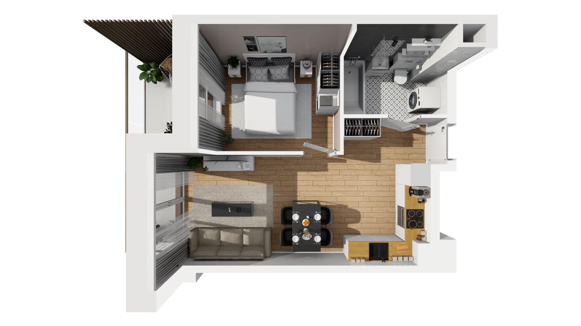 2 pokoje, mieszkanie 36,75 m², piętro 1, oferta nr E/17, Osiedle Synteza bud. E, F, Gdańsk, Piecki-Migowo, Morena, ul. Lema