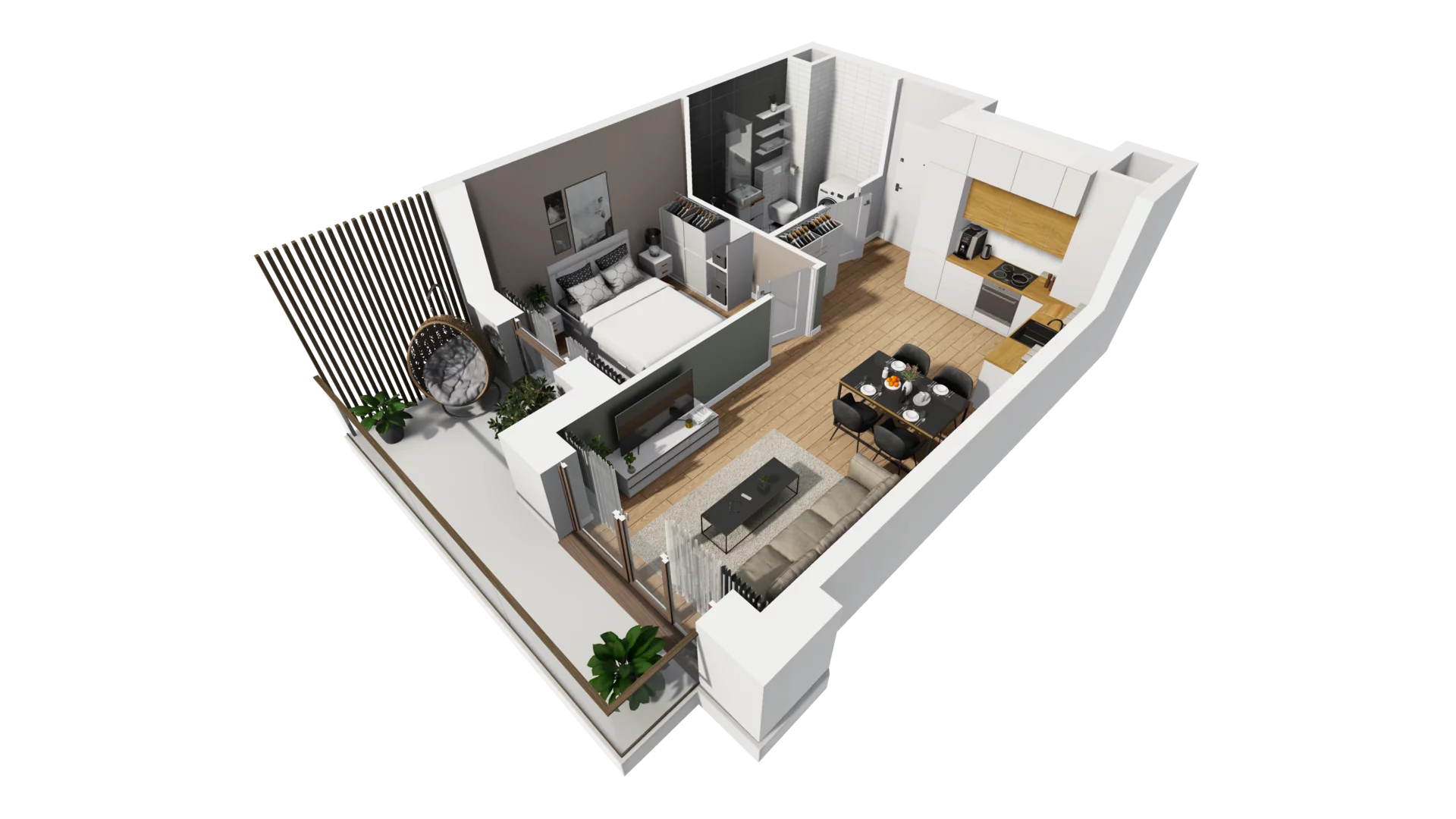 2 pokoje, mieszkanie 36,75 m², piętro 1, oferta nr E/17, Osiedle Synteza bud. E, F, Gdańsk, Piecki-Migowo, Morena, ul. Lema