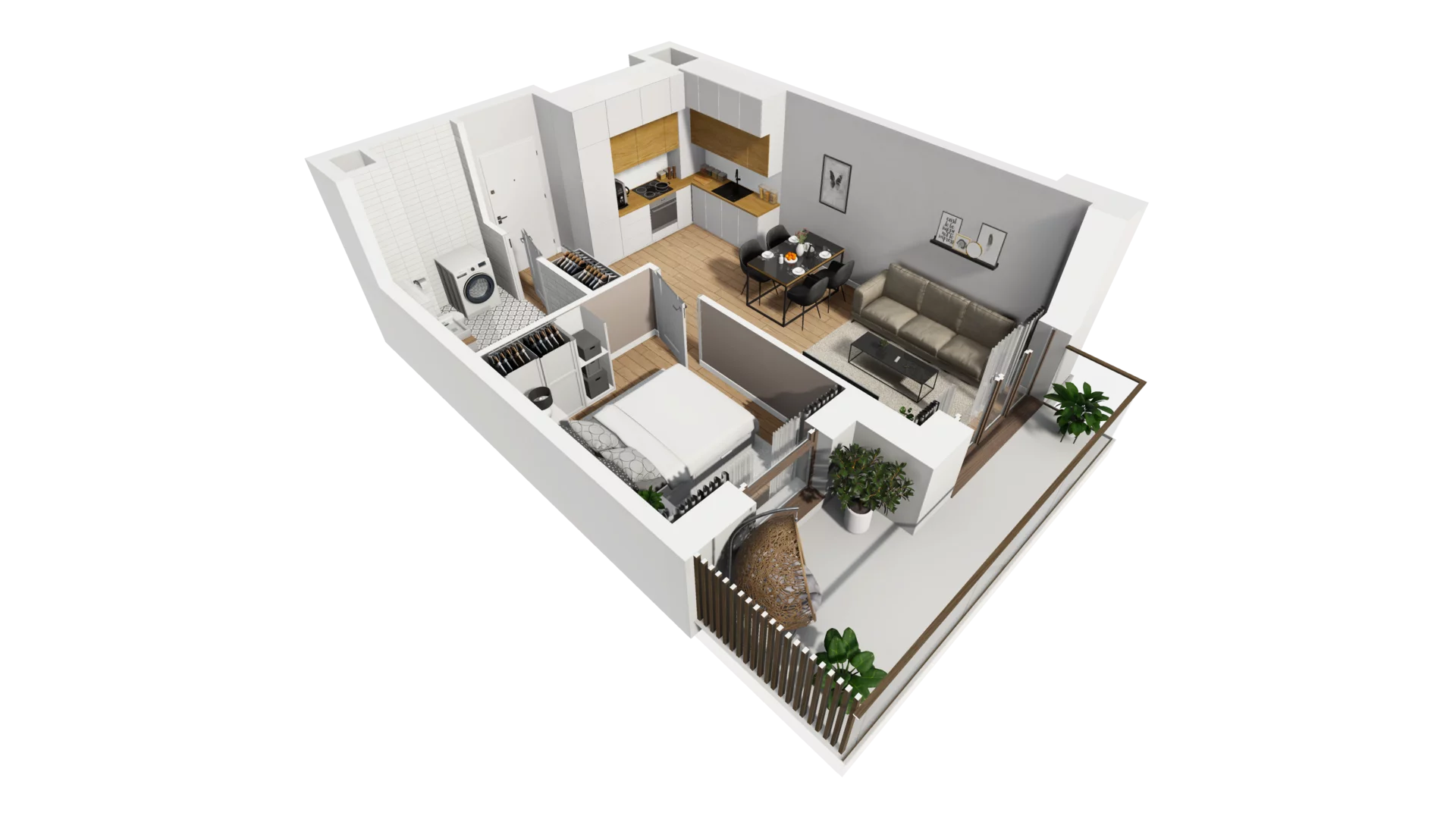 2 pokoje, mieszkanie 36,75 m², piętro 1, oferta nr E/17, Osiedle Synteza bud. E, F, Gdańsk, Piecki-Migowo, Morena, ul. Lema