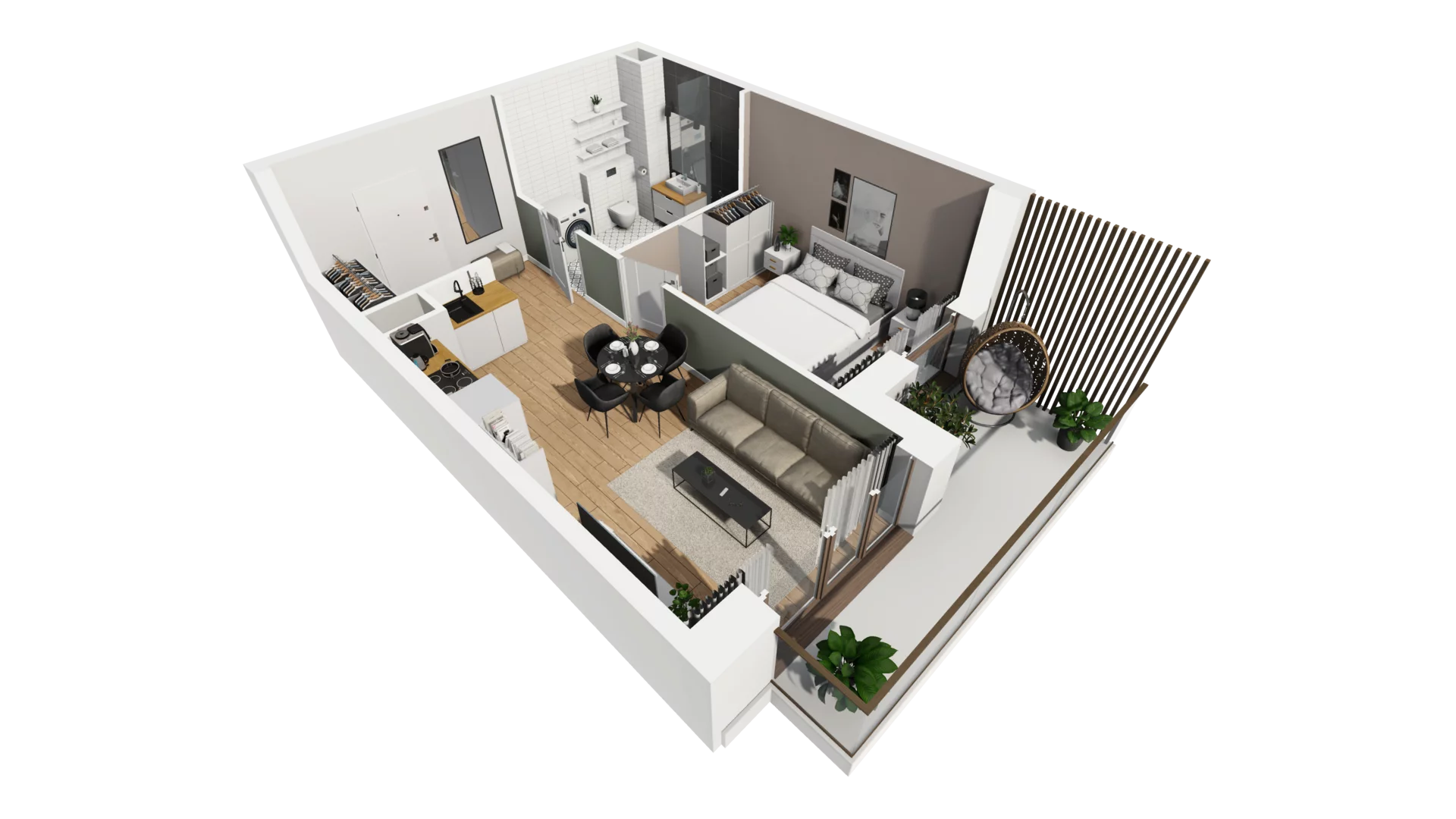 2 pokoje, mieszkanie 37,08 m², piętro 2, oferta nr E/30, Osiedle Synteza bud. E, F, Gdańsk, Piecki-Migowo, Morena, ul. Lema