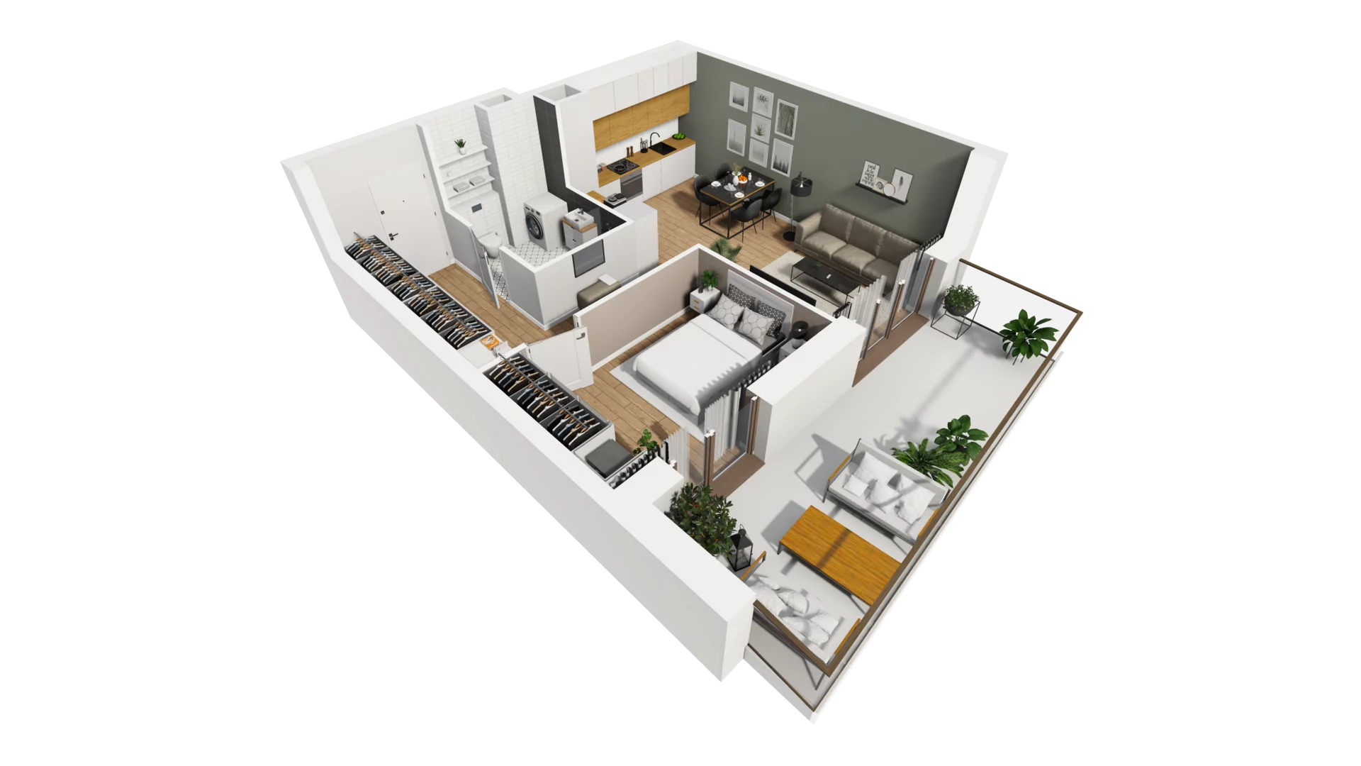 2 pokoje, mieszkanie 47,29 m², piętro 2, oferta nr E/35, Osiedle Synteza bud. E, F, Gdańsk, Piecki-Migowo, Morena, ul. Lema