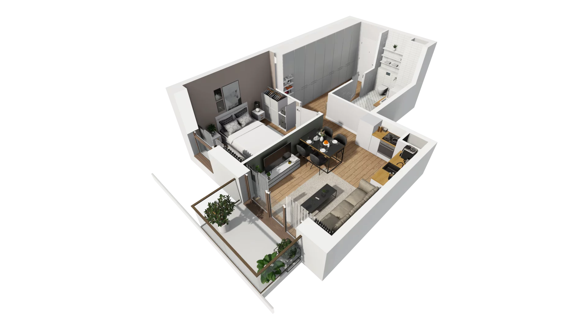 2 pokoje, mieszkanie 39,70 m², piętro 3, oferta nr E/37, Osiedle Synteza bud. E, F, Gdańsk, Piecki-Migowo, Morena, ul. Lema