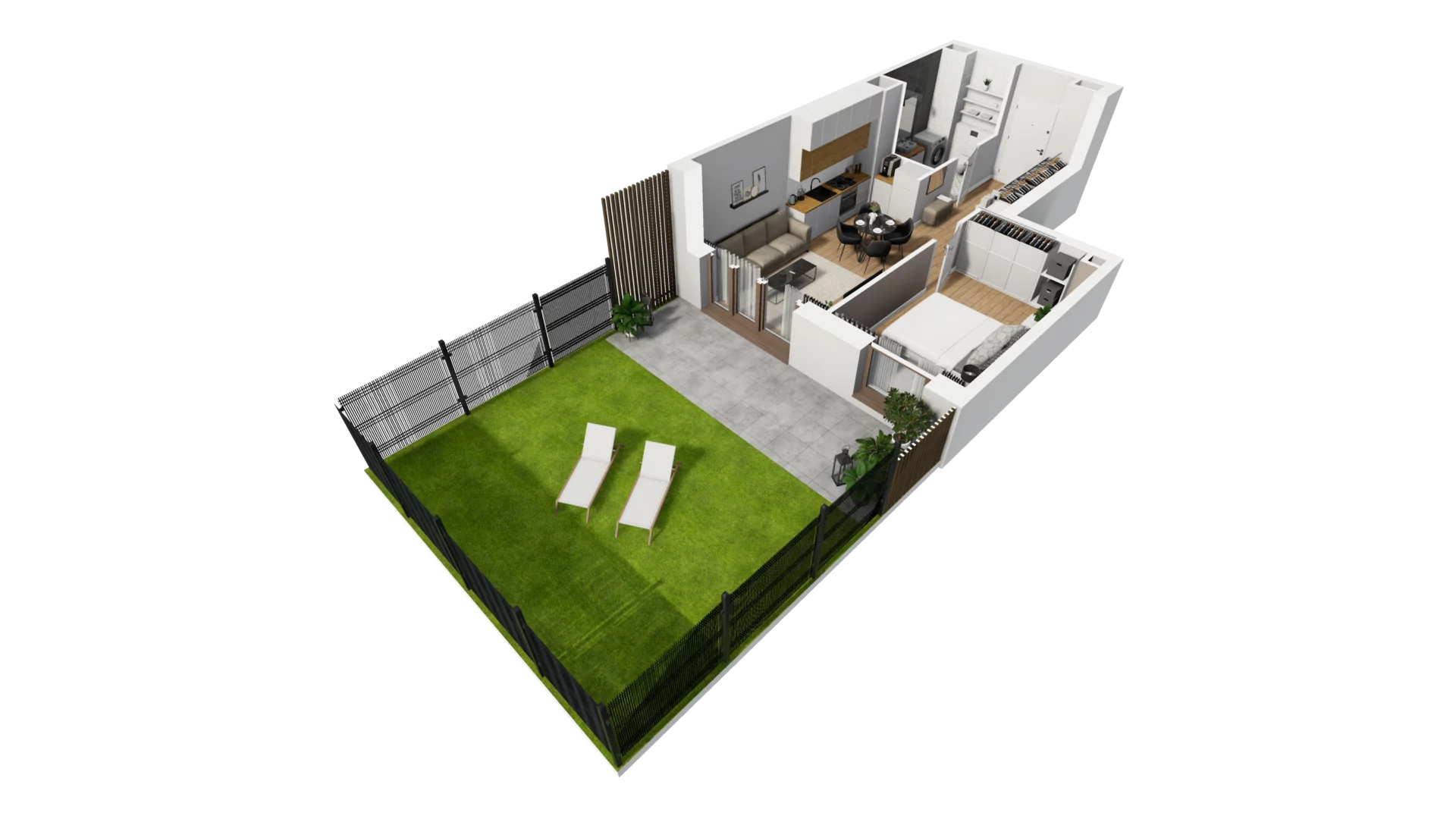 2 pokoje, mieszkanie 39,56 m², parter, oferta nr F/2, Osiedle Synteza bud. E, F, Gdańsk, Piecki-Migowo, Morena, ul. Lema