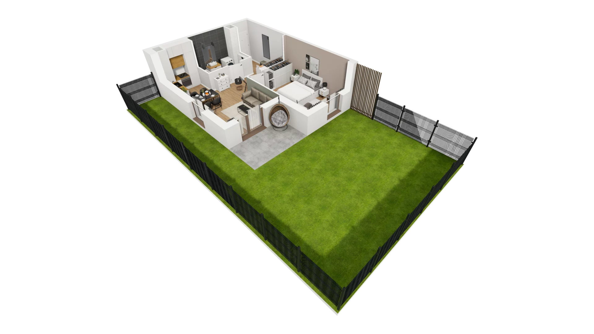 2 pokoje, mieszkanie 45,46 m², parter, oferta nr F/3, Osiedle Synteza bud. E, F, Gdańsk, Piecki-Migowo, Morena, ul. Lema