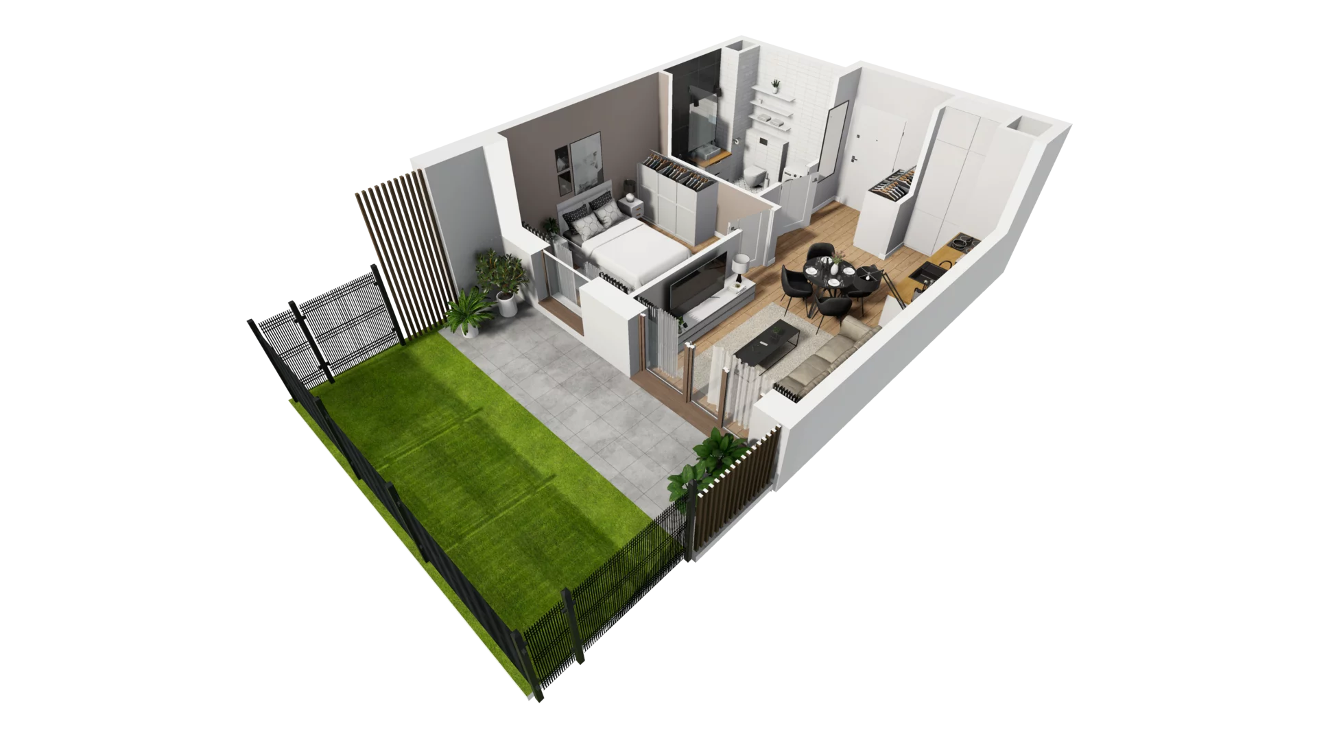 2 pokoje, mieszkanie 34,69 m², parter, oferta nr F/5, Osiedle Synteza bud. E, F, Gdańsk, Piecki-Migowo, Morena, ul. Lema