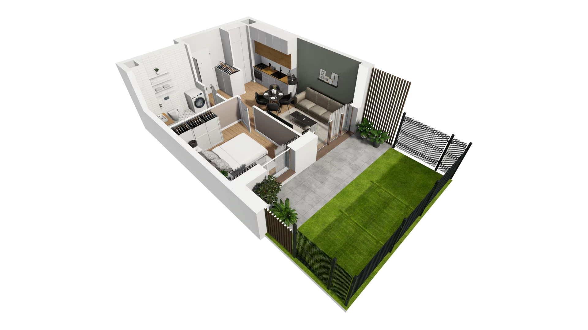 2 pokoje, mieszkanie 34,69 m², parter, oferta nr F/5, Osiedle Synteza bud. E, F, Gdańsk, Piecki-Migowo, Morena, ul. Lema