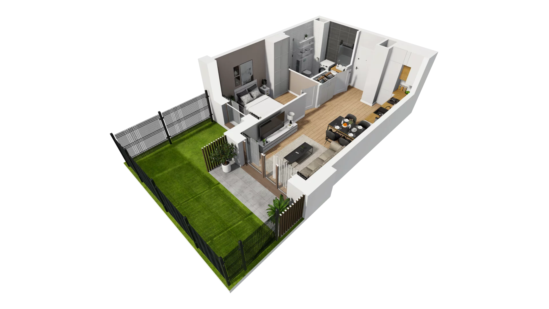 2 pokoje, mieszkanie 35,53 m², parter, oferta nr F/6, Osiedle Synteza bud. E, F, Gdańsk, Piecki-Migowo, Morena, ul. Lema