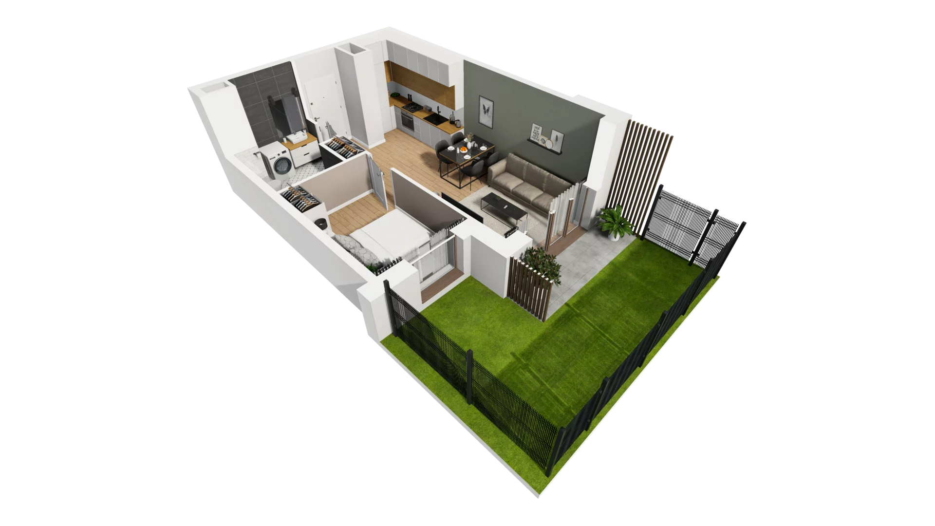 2 pokoje, mieszkanie 35,53 m², parter, oferta nr F/6, Osiedle Synteza bud. E, F, Gdańsk, Piecki-Migowo, Morena, ul. Lema