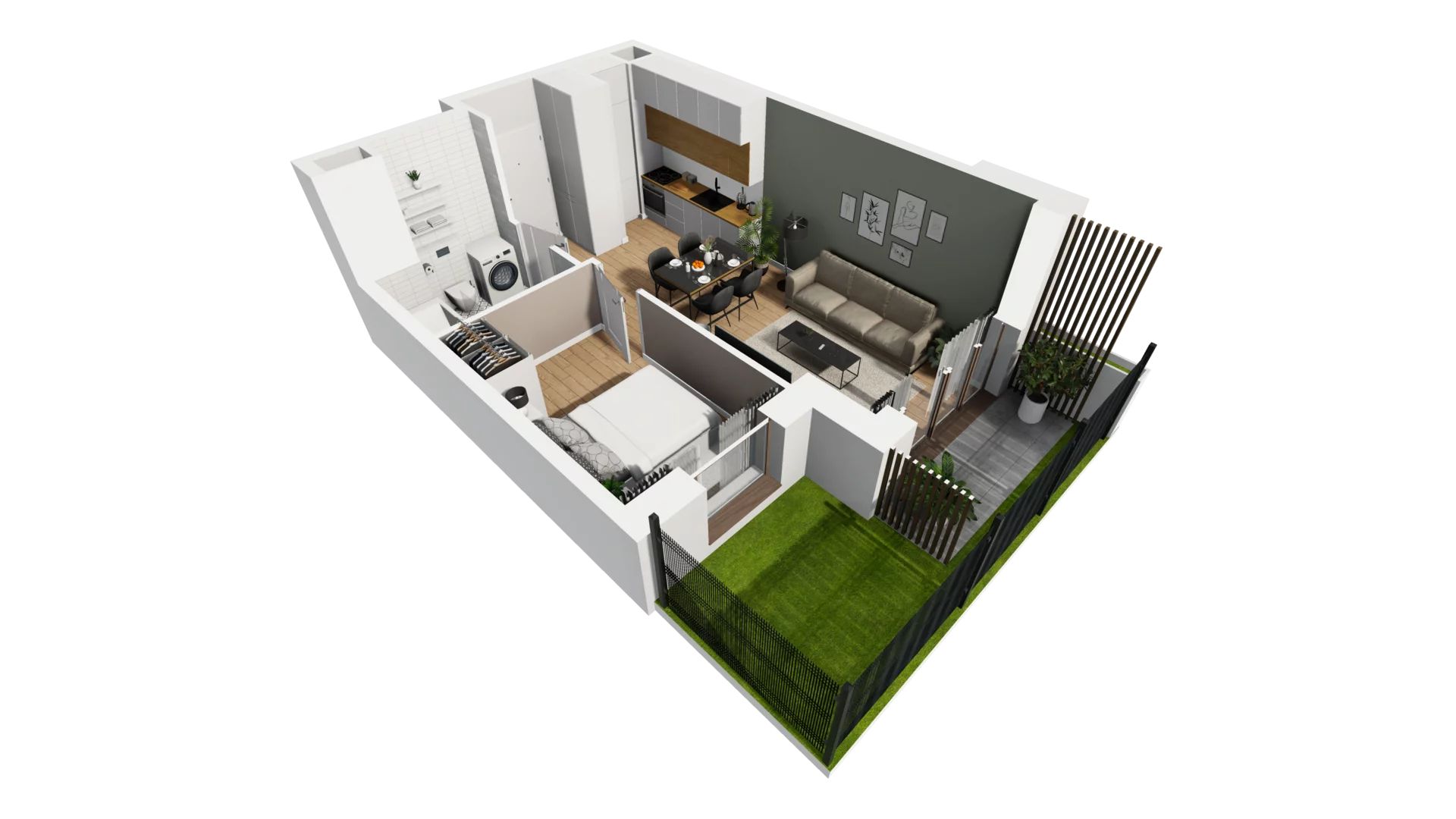 2 pokoje, mieszkanie 34,57 m², parter, oferta nr F/7, Osiedle Synteza bud. E, F, Gdańsk, Piecki-Migowo, Morena, ul. Lema