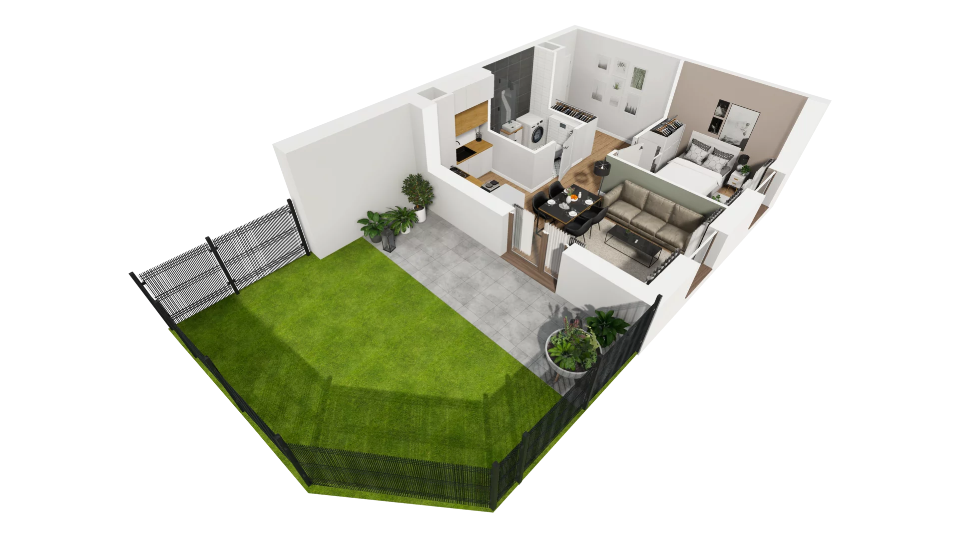 2 pokoje, mieszkanie 35,78 m², parter, oferta nr F/8, Osiedle Synteza bud. E, F, Gdańsk, Piecki-Migowo, Morena, ul. Lema