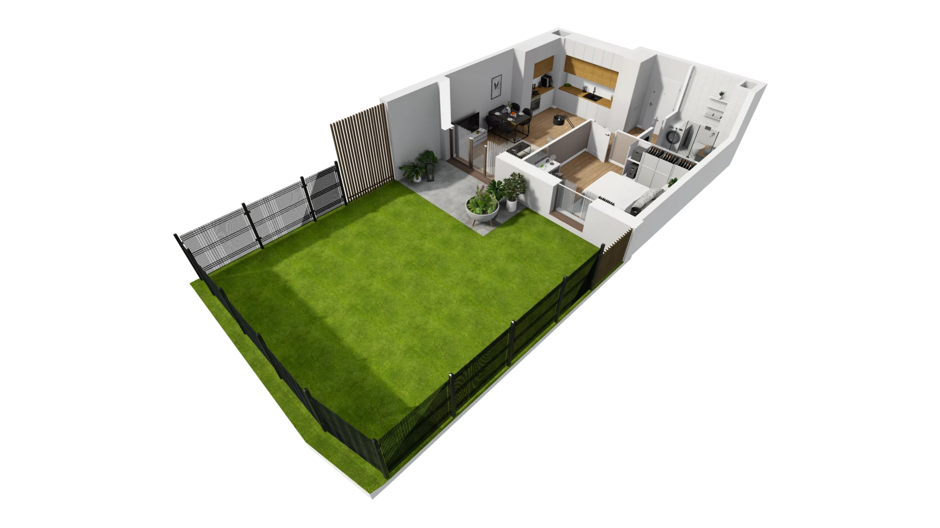 2 pokoje, mieszkanie 43,57 m², parter, oferta nr F/10, Osiedle Synteza bud. E, F, Gdańsk, Piecki-Migowo, Morena, ul. Lema