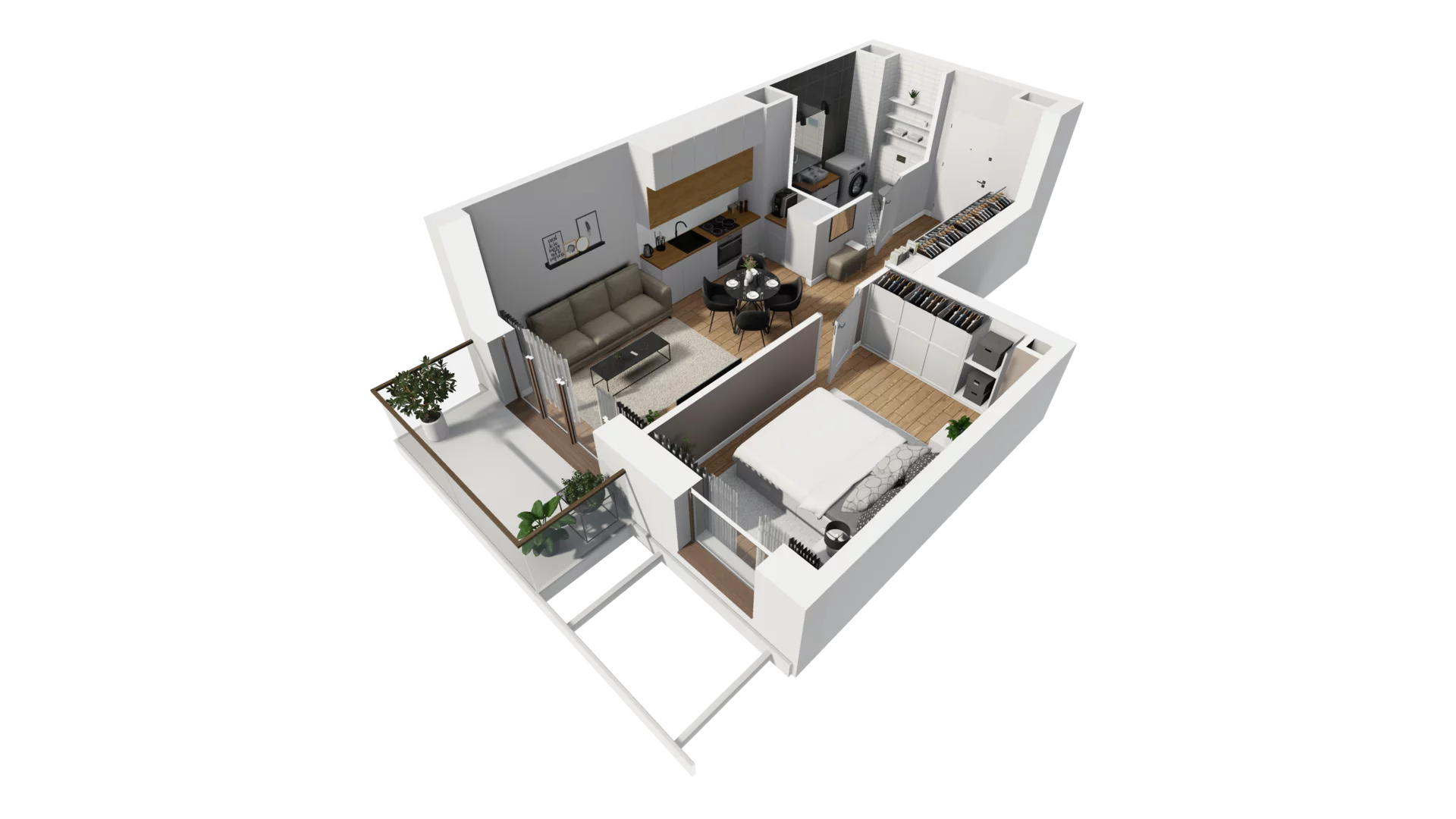 2 pokoje, mieszkanie 39,56 m², piętro 1, oferta nr F/12, Osiedle Synteza bud. E, F, Gdańsk, Piecki-Migowo, Morena, ul. Lema