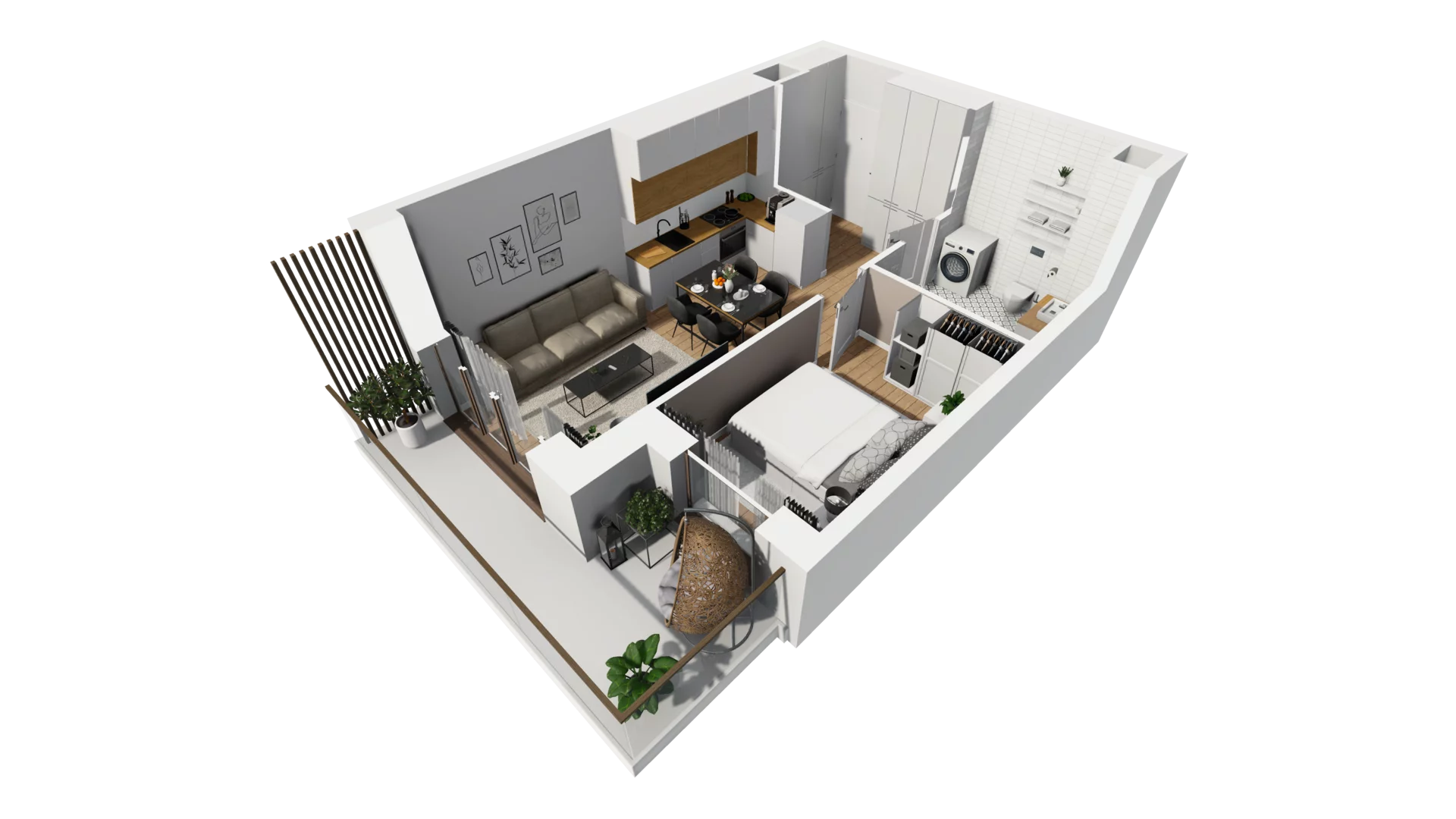2 pokoje, mieszkanie 35,04 m², piętro 4, oferta nr F/50, Osiedle Synteza bud. E, F, Gdańsk, Piecki-Migowo, Morena, ul. Lema