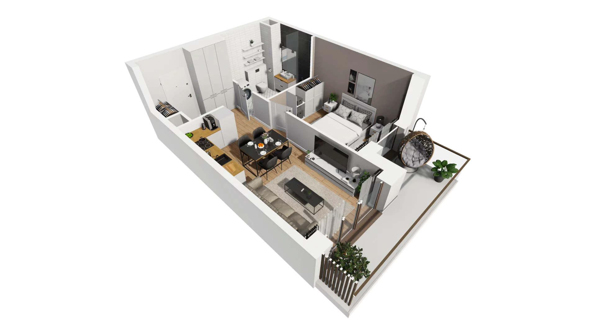 2 pokoje, mieszkanie 35,04 m², piętro 4, oferta nr F/50, Osiedle Synteza bud. E, F, Gdańsk, Piecki-Migowo, Morena, ul. Lema