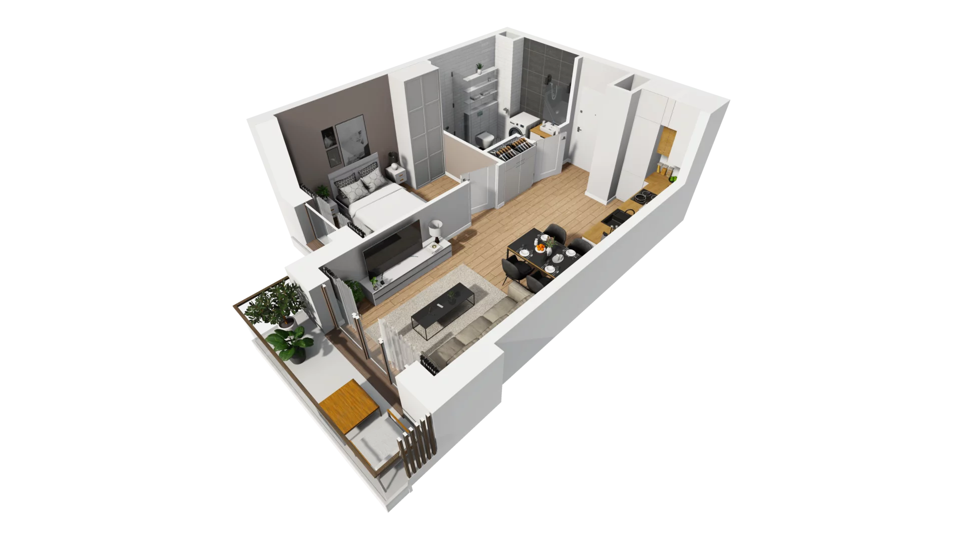 2 pokoje, mieszkanie 35,53 m², piętro 5, oferta nr F/59, Osiedle Synteza bud. E, F, Gdańsk, Piecki-Migowo, Morena, ul. Lema