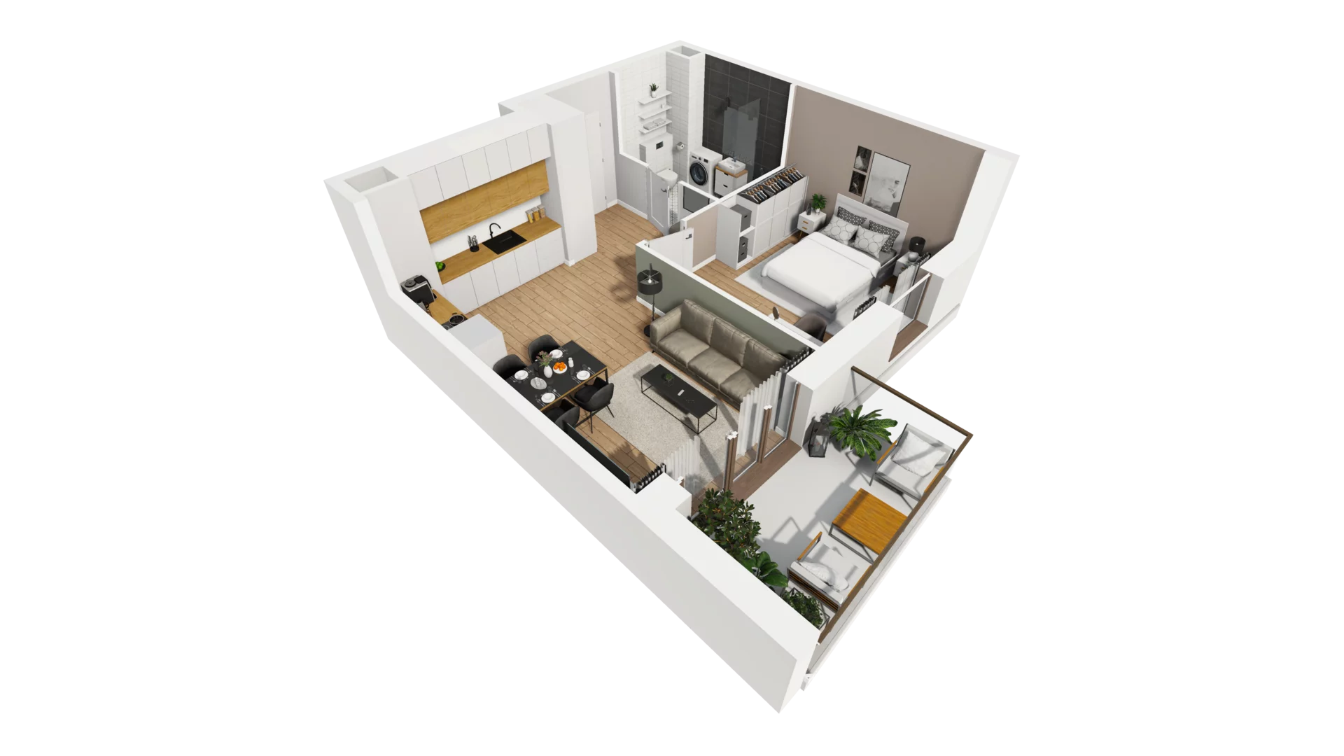 2 pokoje, mieszkanie 43,58 m², piętro 5, oferta nr F/63, Osiedle Synteza bud. E, F, Gdańsk, Piecki-Migowo, Morena, ul. Lema
