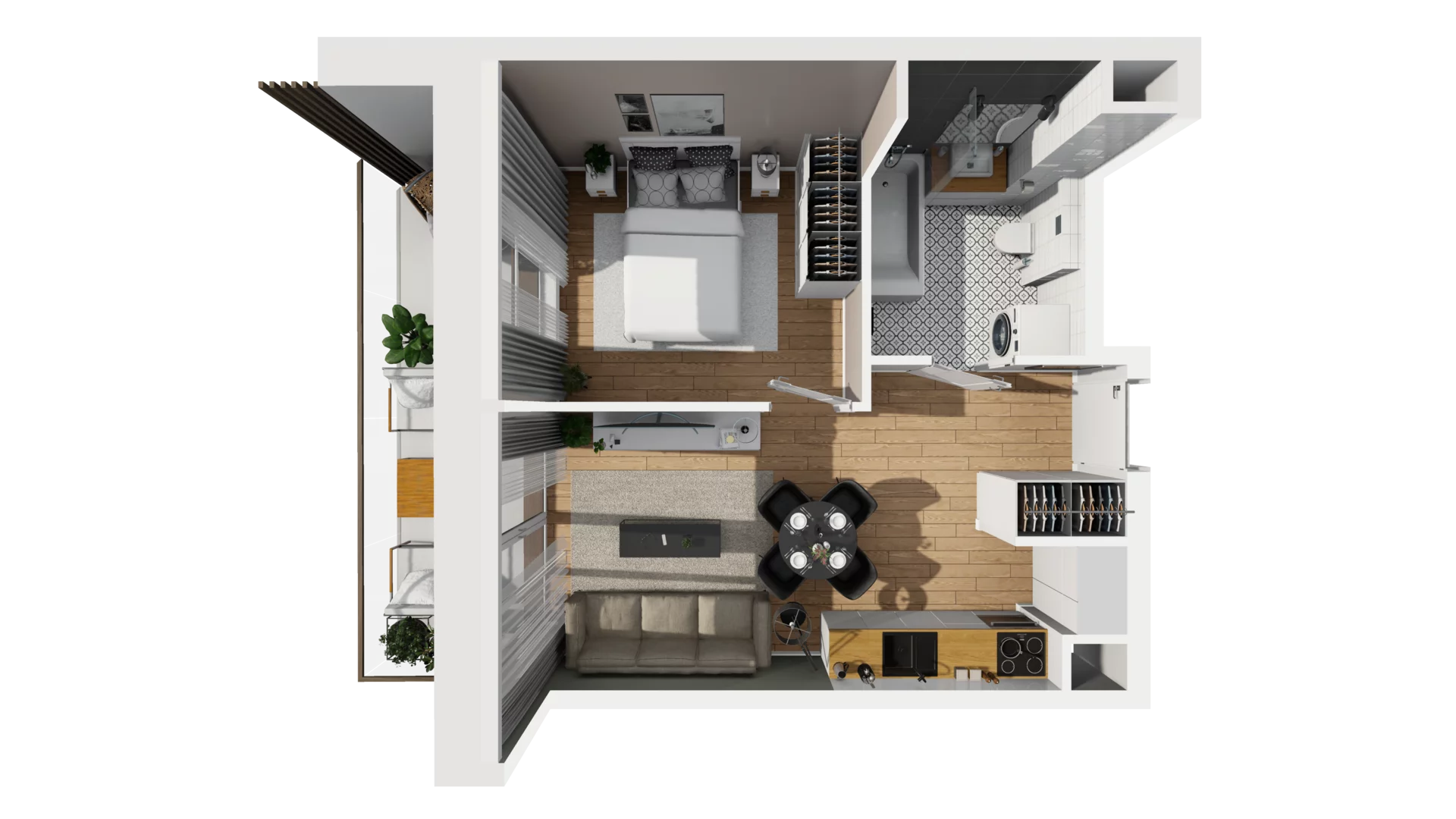 2 pokoje, mieszkanie 34,62 m², piętro 6, oferta nr F/67, Osiedle Synteza bud. E, F, Gdańsk, Piecki-Migowo, Morena, ul. Lema