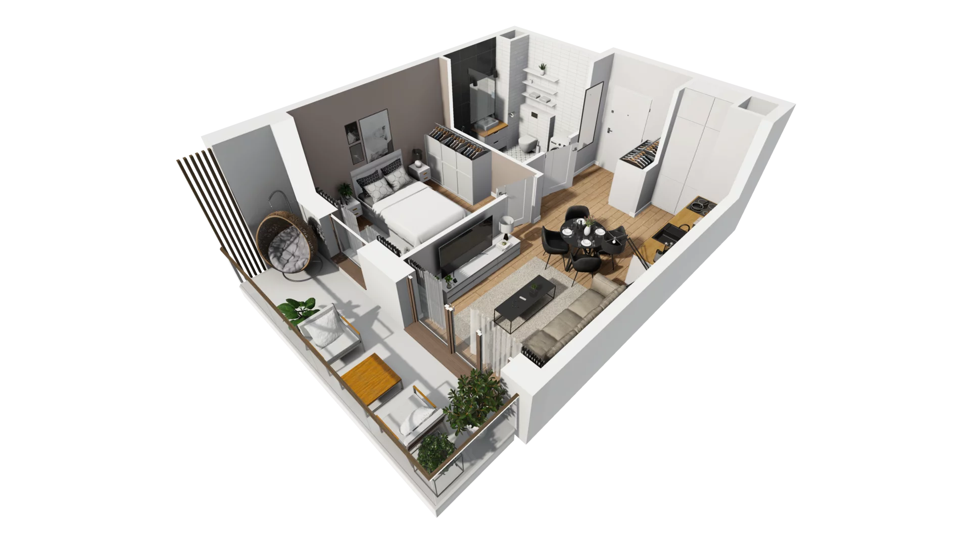2 pokoje, mieszkanie 34,62 m², piętro 6, oferta nr F/67, Osiedle Synteza bud. E, F, Gdańsk, Piecki-Migowo, Morena, ul. Lema