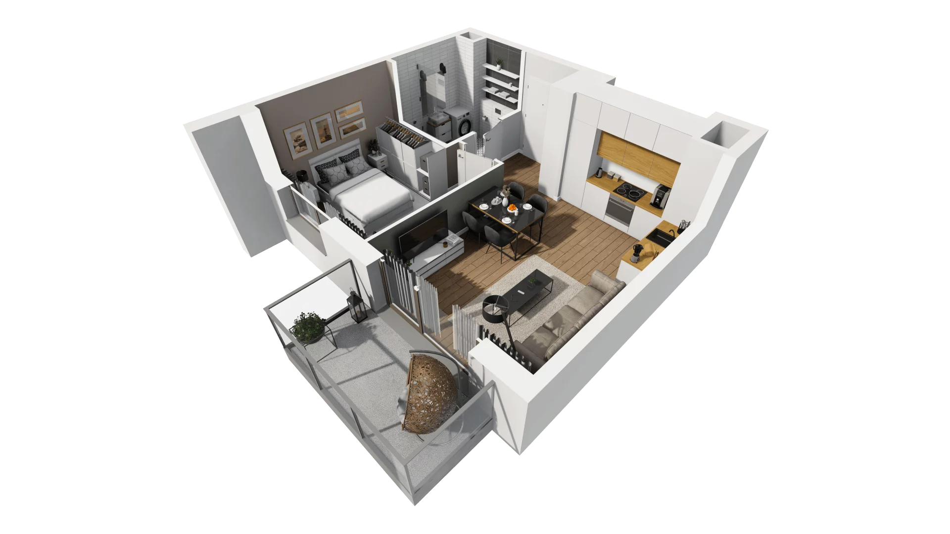 2 pokoje, mieszkanie 35,71 m², piętro 5, oferta nr B1/51, Leśna Góra, Gdańsk, Brętowo, Niedźwiednik, ul. Leśna Góra