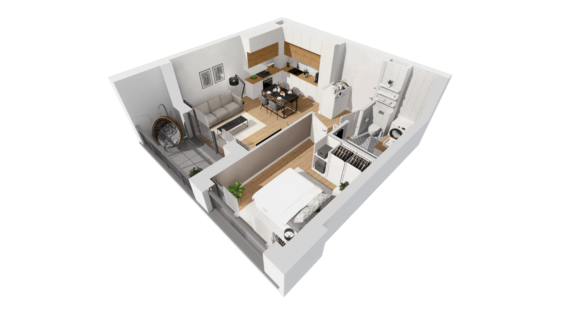 2 pokoje, mieszkanie 40,98 m², piętro 1, oferta nr C10/10, Konstelacja - etap III, Gdynia, Pogórze, ul. Paderewskiego
