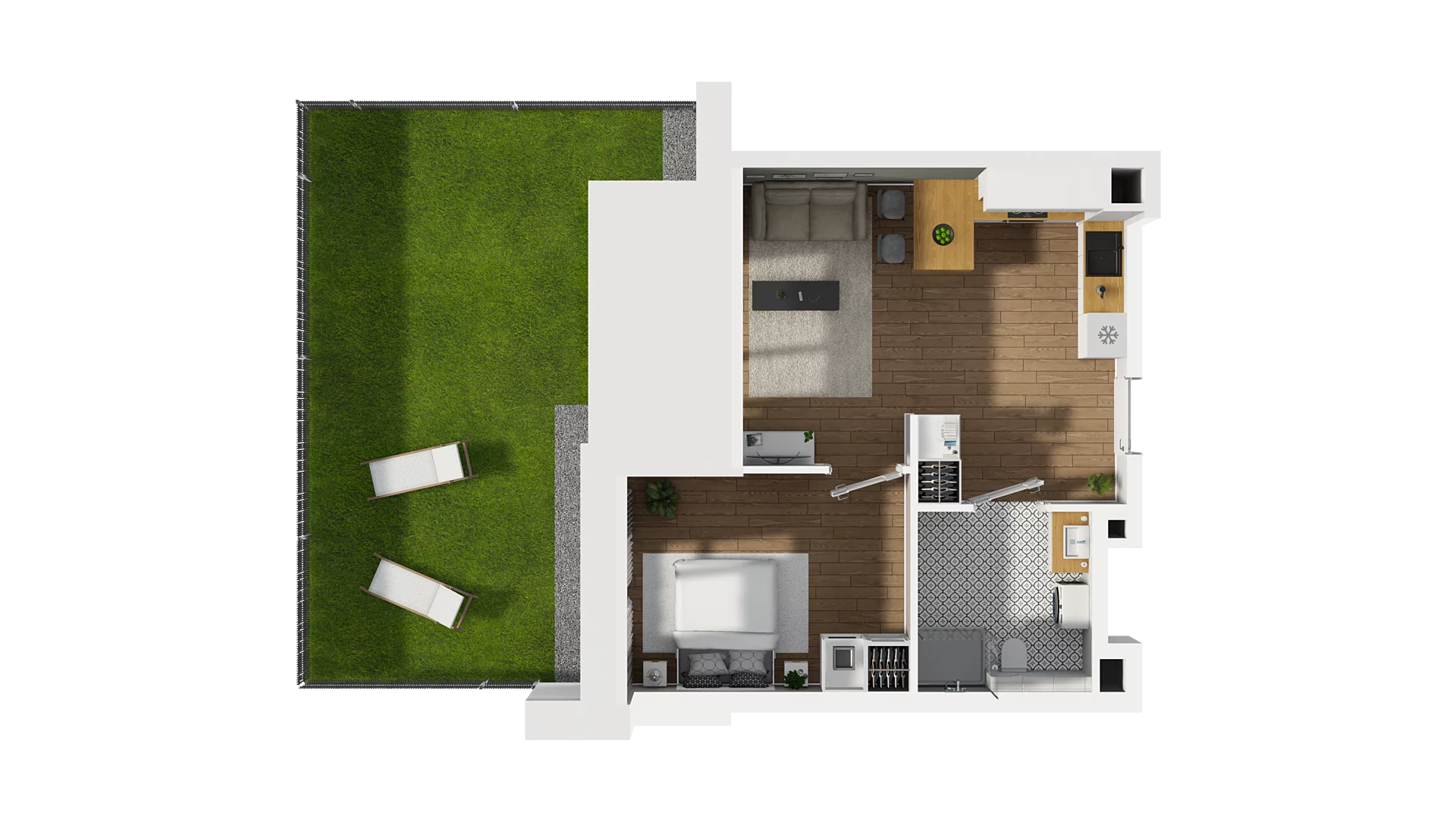 2 pokoje, mieszkanie 39,01 m², parter, oferta nr D/1, Osiedle Warszawska - etap II, Gdańsk, Ujeścisko-Łostowice, Ujeścisko, ul. Warszawska