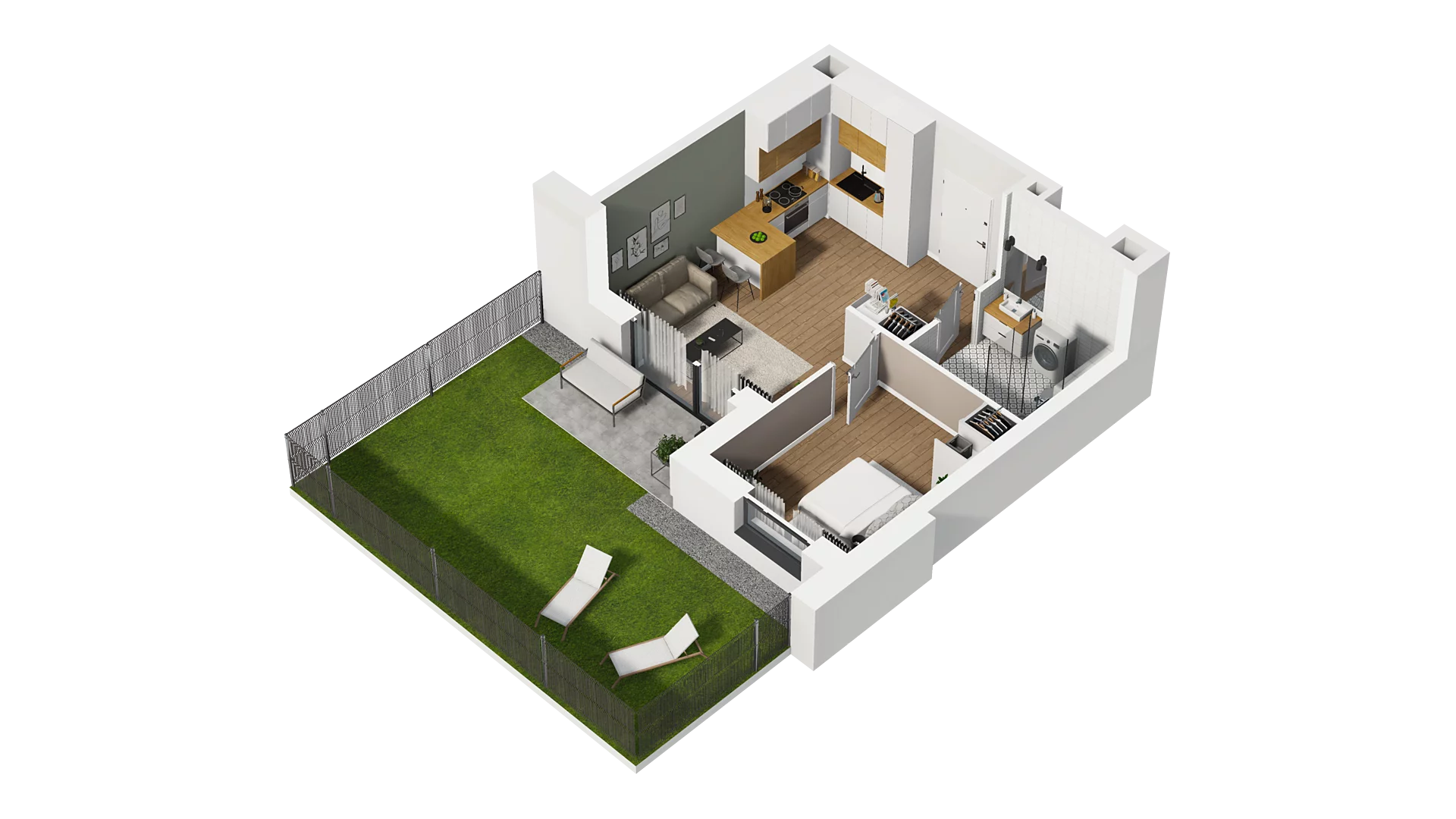 2 pokoje, mieszkanie 39,01 m², parter, oferta nr D/1, Osiedle Warszawska - etap II, Gdańsk, Ujeścisko-Łostowice, Ujeścisko, ul. Warszawska
