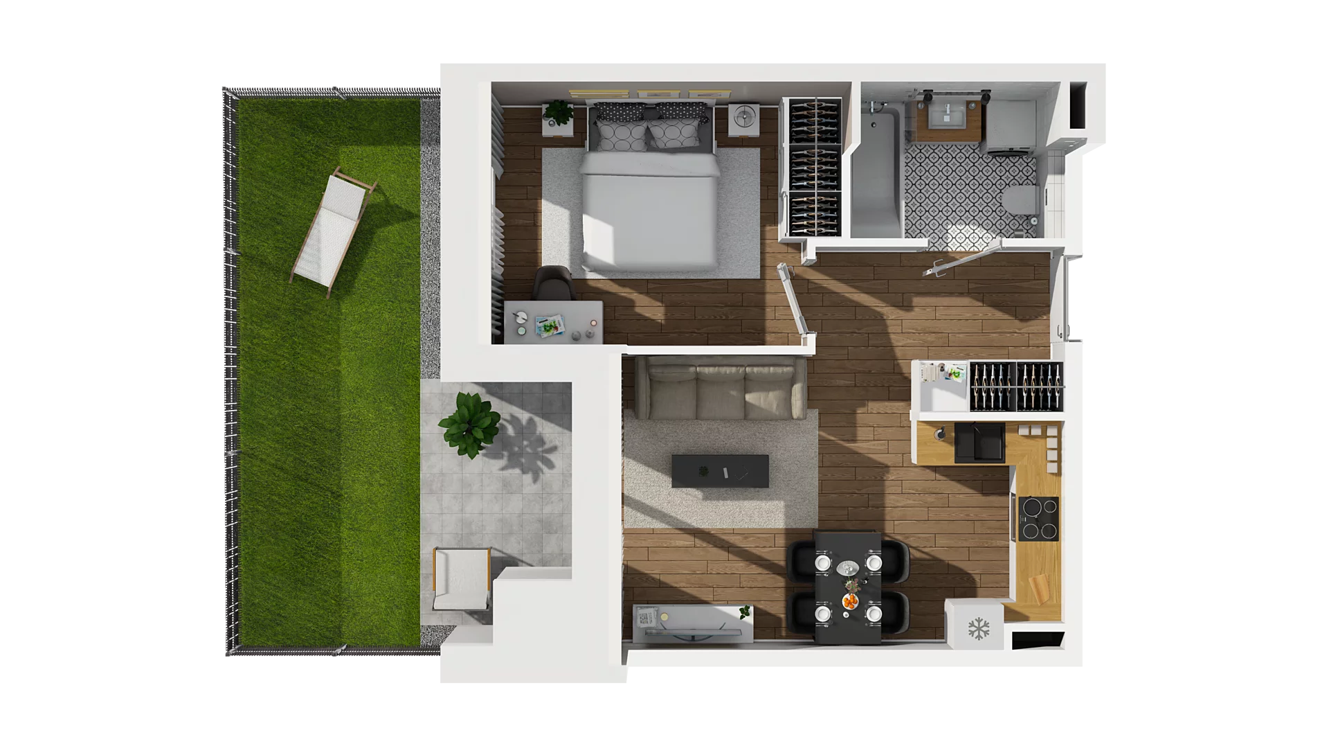 2 pokoje, mieszkanie 39,13 m², parter, oferta nr D/5, Osiedle Warszawska - etap II, Gdańsk, Ujeścisko-Łostowice, Ujeścisko, ul. Warszawska