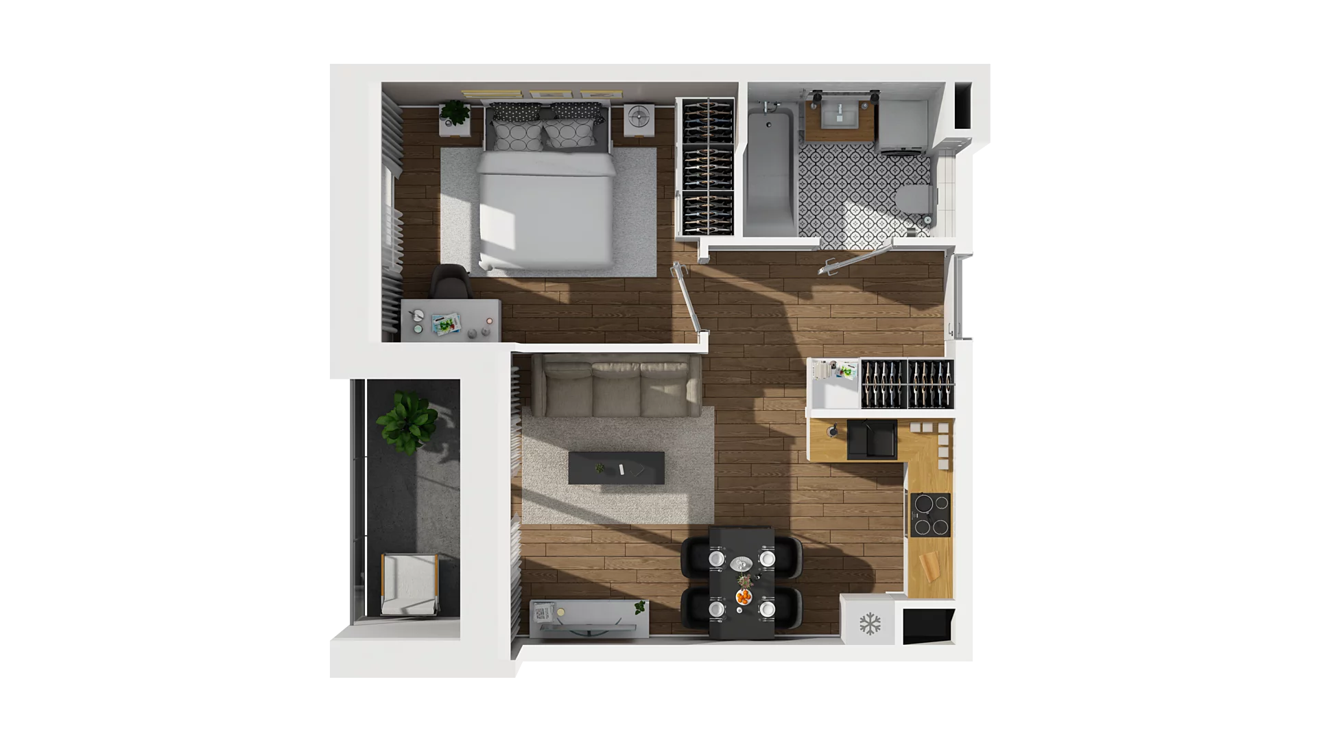 2 pokoje, mieszkanie 38,64 m², piętro 1, oferta nr D/9, Osiedle Warszawska - etap II, Gdańsk, Ujeścisko-Łostowice, Ujeścisko, ul. Warszawska