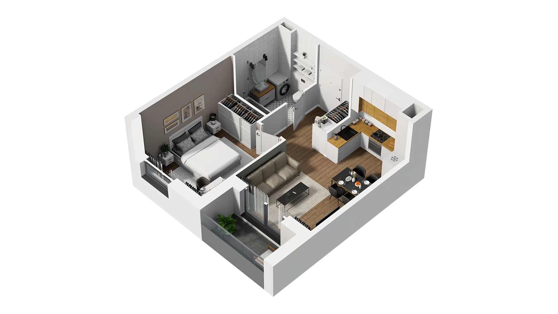 2 pokoje, mieszkanie 38,64 m², piętro 1, oferta nr D/9, Osiedle Warszawska - etap II, Gdańsk, Ujeścisko-Łostowice, Ujeścisko, ul. Warszawska