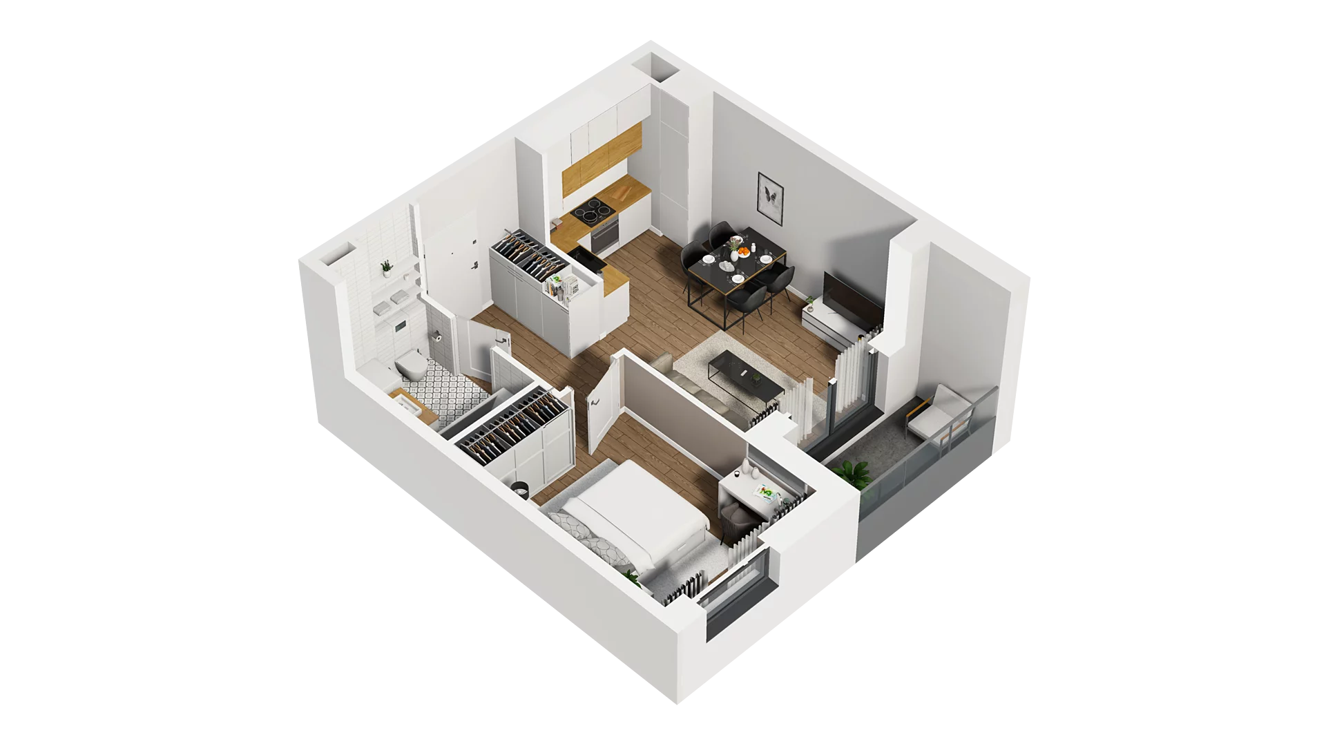 2 pokoje, mieszkanie 38,64 m², piętro 1, oferta nr D/9, Osiedle Warszawska - etap II, Gdańsk, Ujeścisko-Łostowice, Ujeścisko, ul. Warszawska