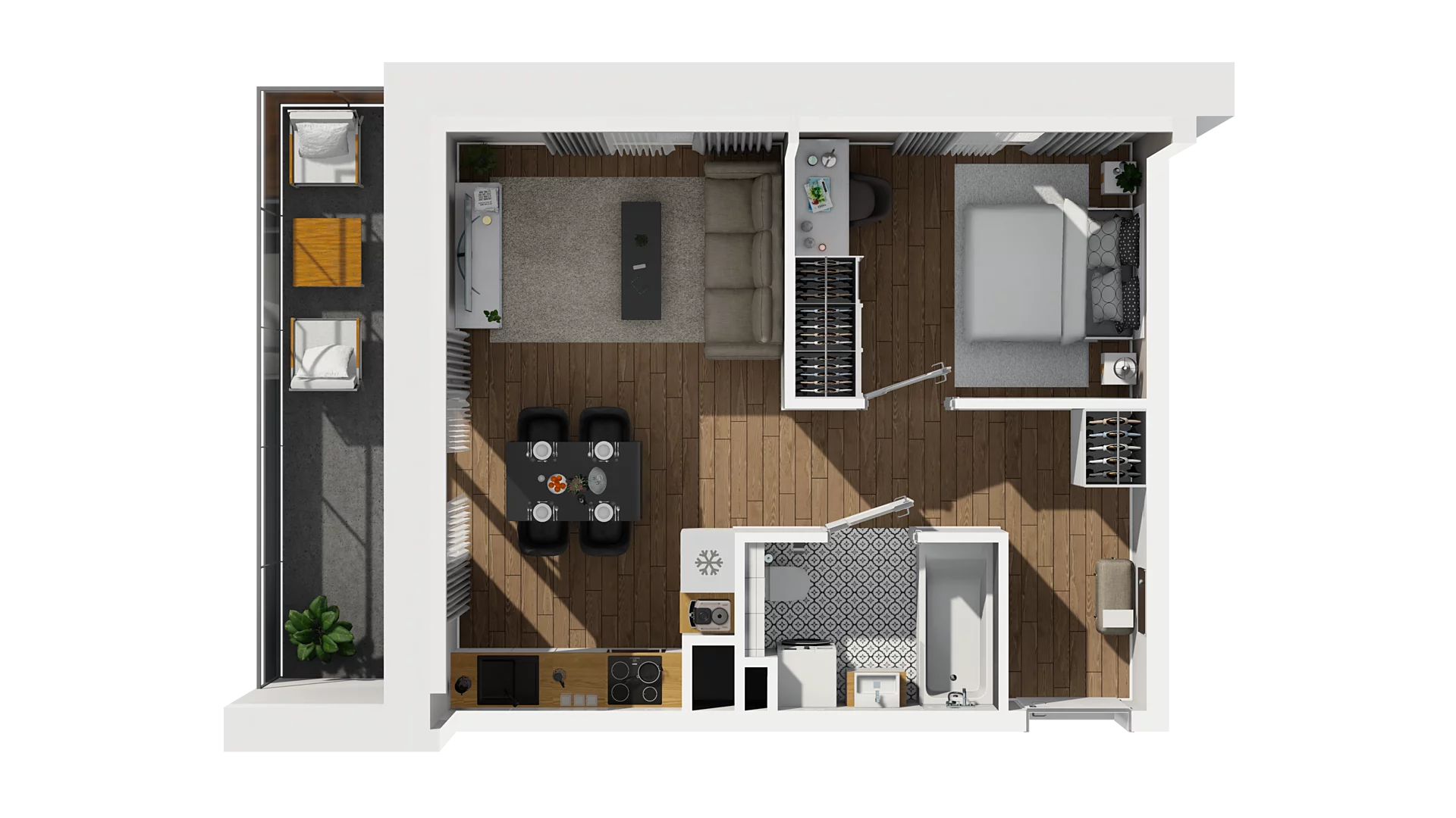 2 pokoje, mieszkanie 38,88 m², piętro 1, oferta nr D/10, Osiedle Warszawska - etap II, Gdańsk, Ujeścisko-Łostowice, Ujeścisko, ul. Warszawska